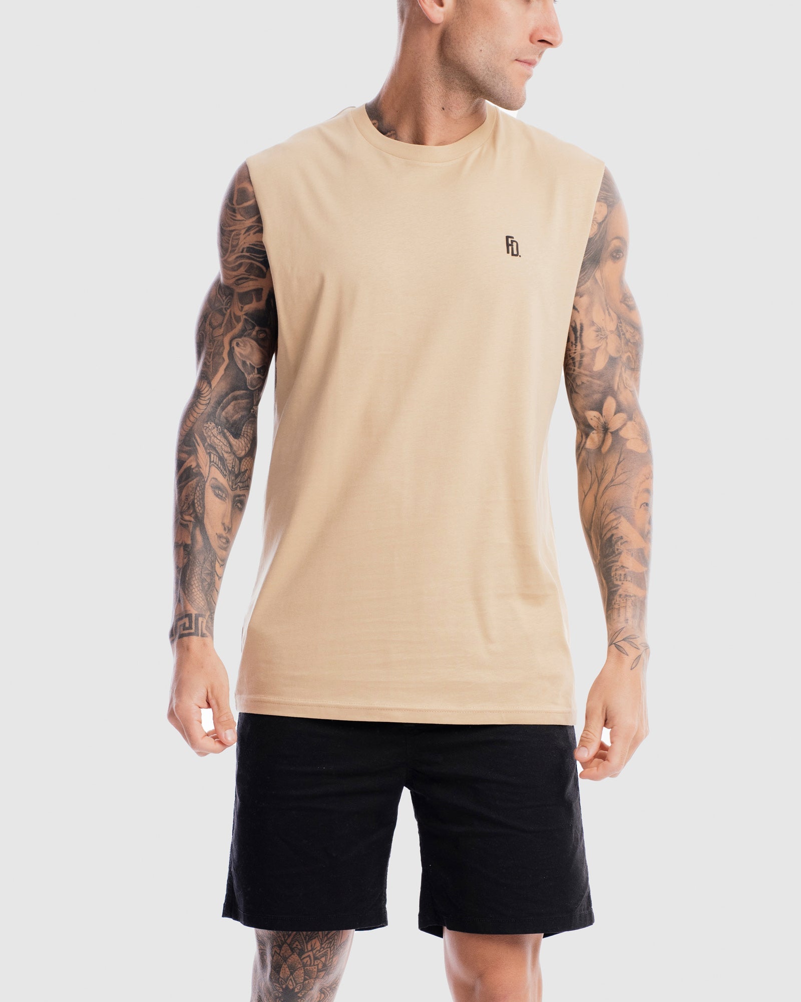 Mens Contract Rise Tank - Camel
