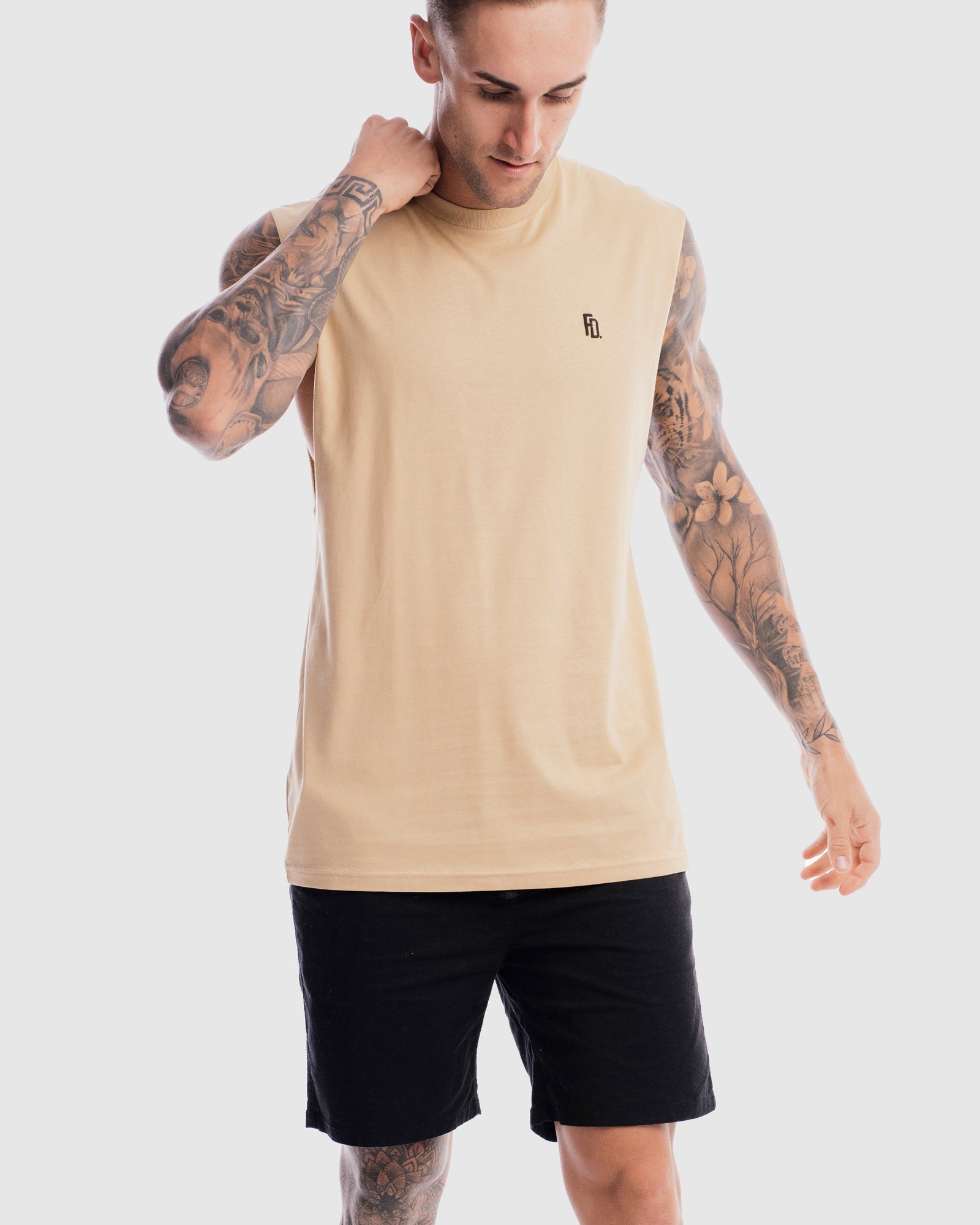 Mens Contract Rise Tank - Camel