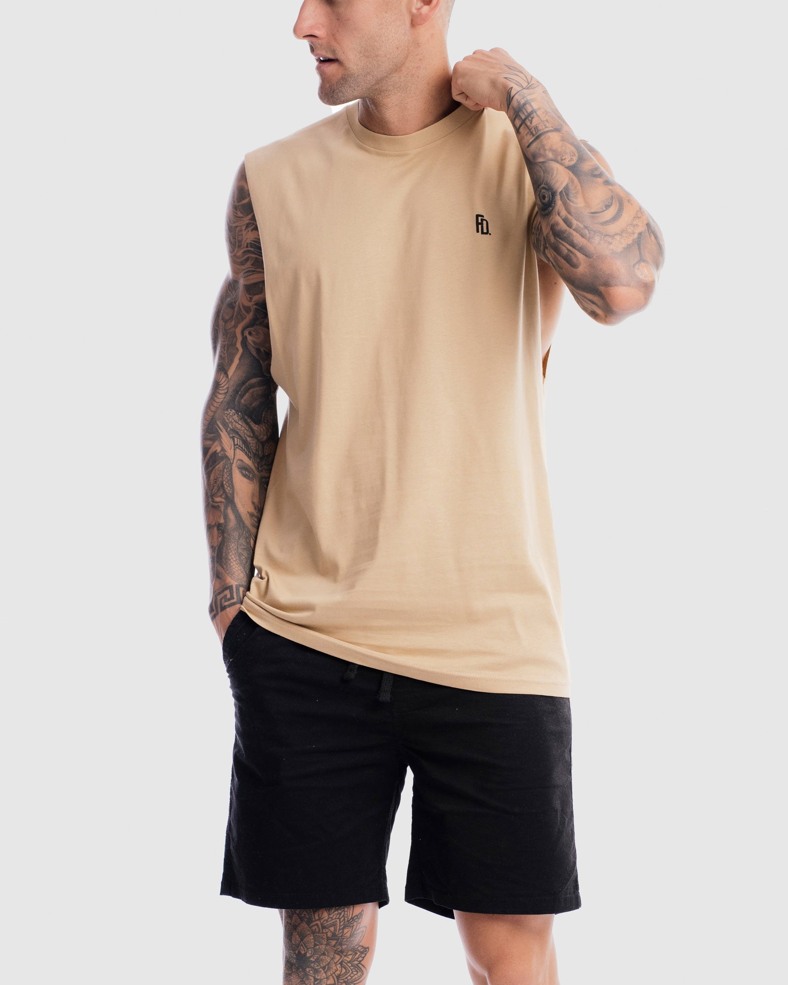 Mens Contract Rise Tank - Camel