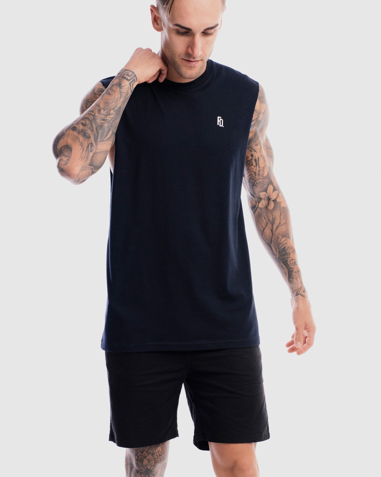 Mens Contract Rise Tank - Ink