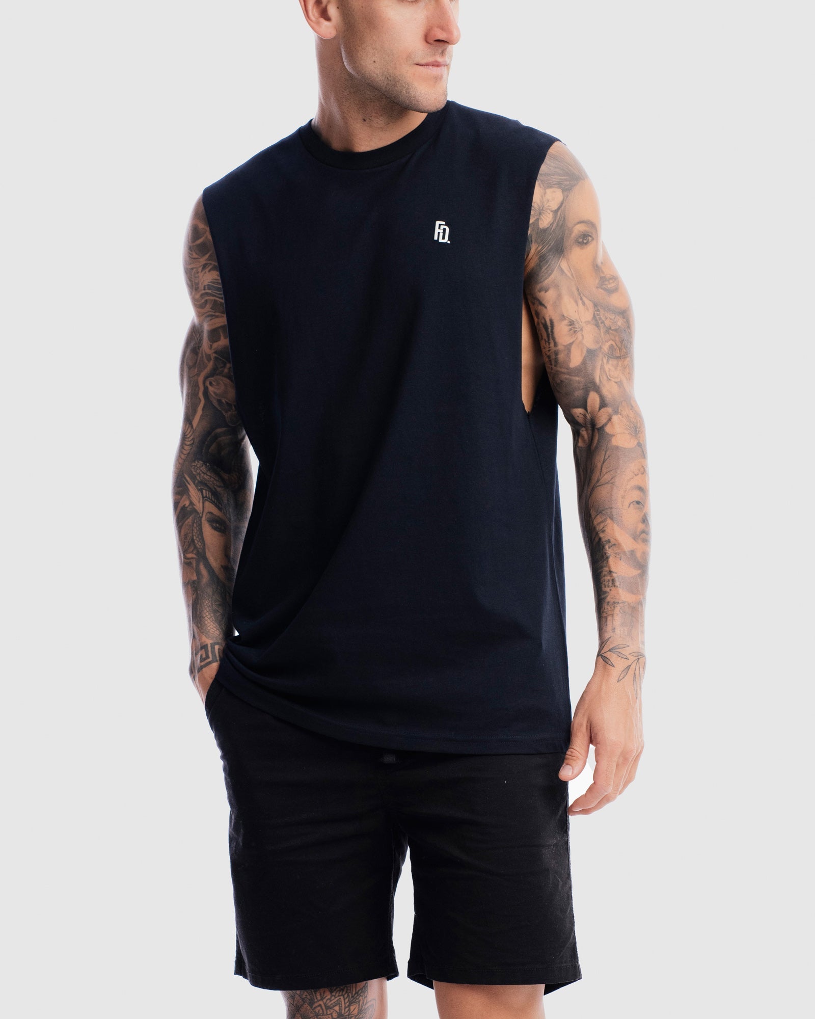 Mens Contract Rise Tank - Ink