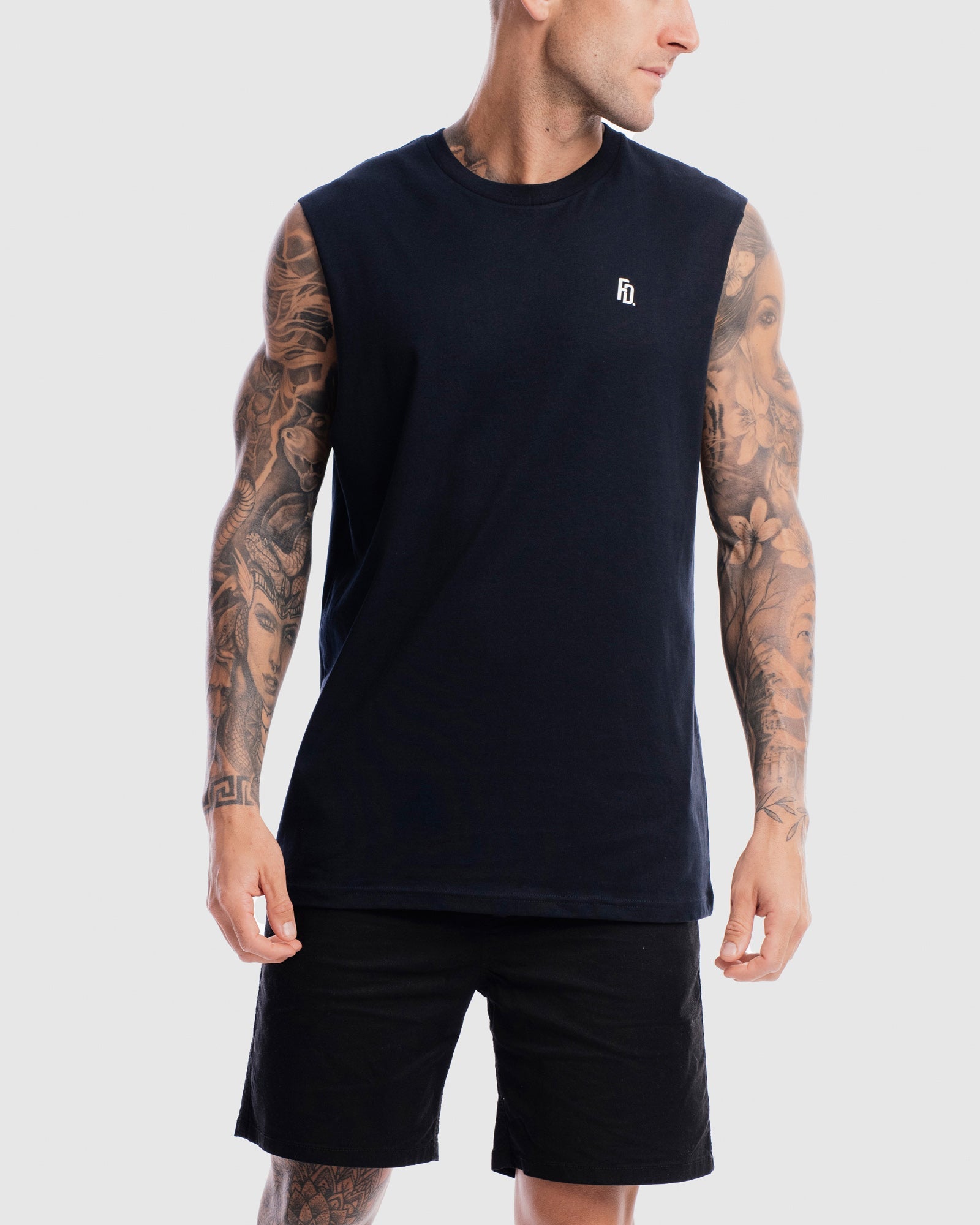 Mens Contract Rise Tank - Ink