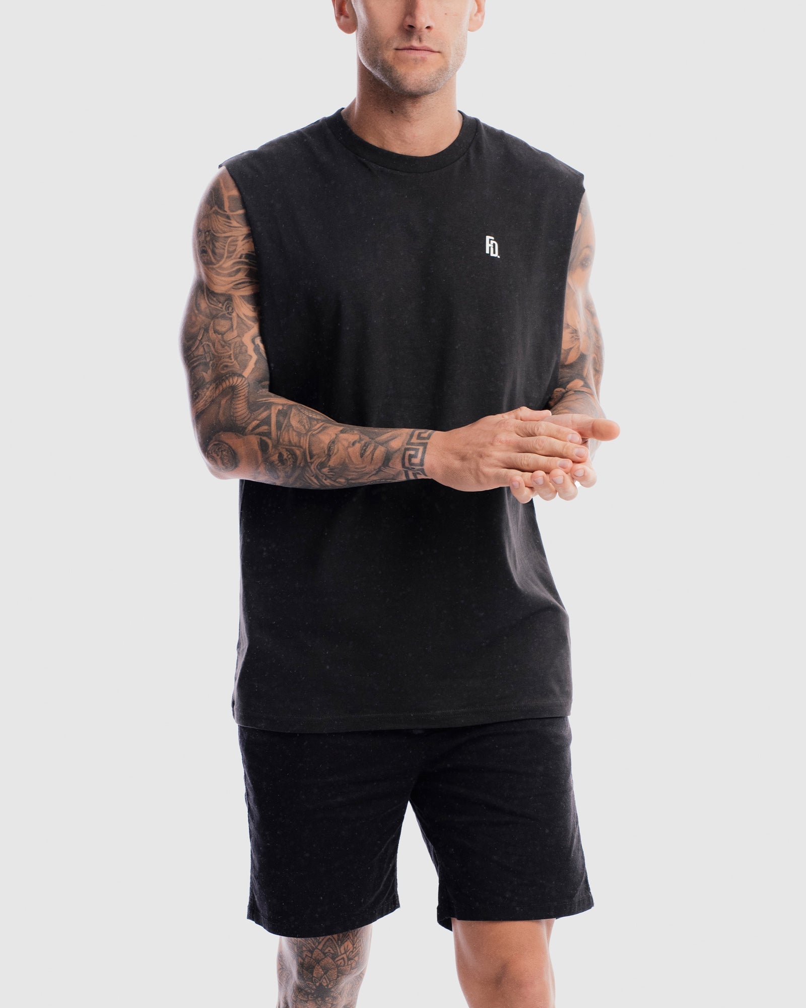 Mens Contract Rise Tank - Vintage Black