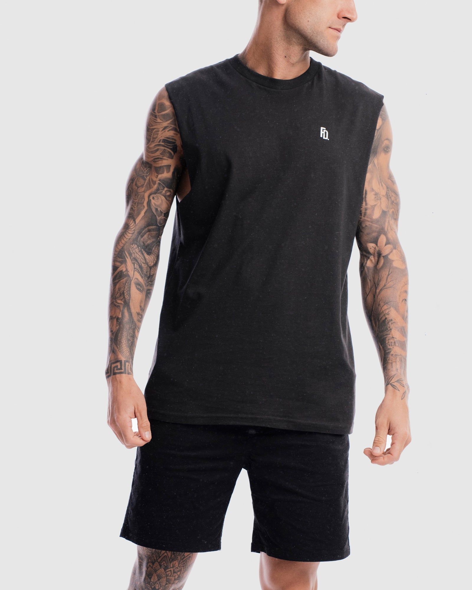 Mens Contract Rise Tank - Vintage Black
