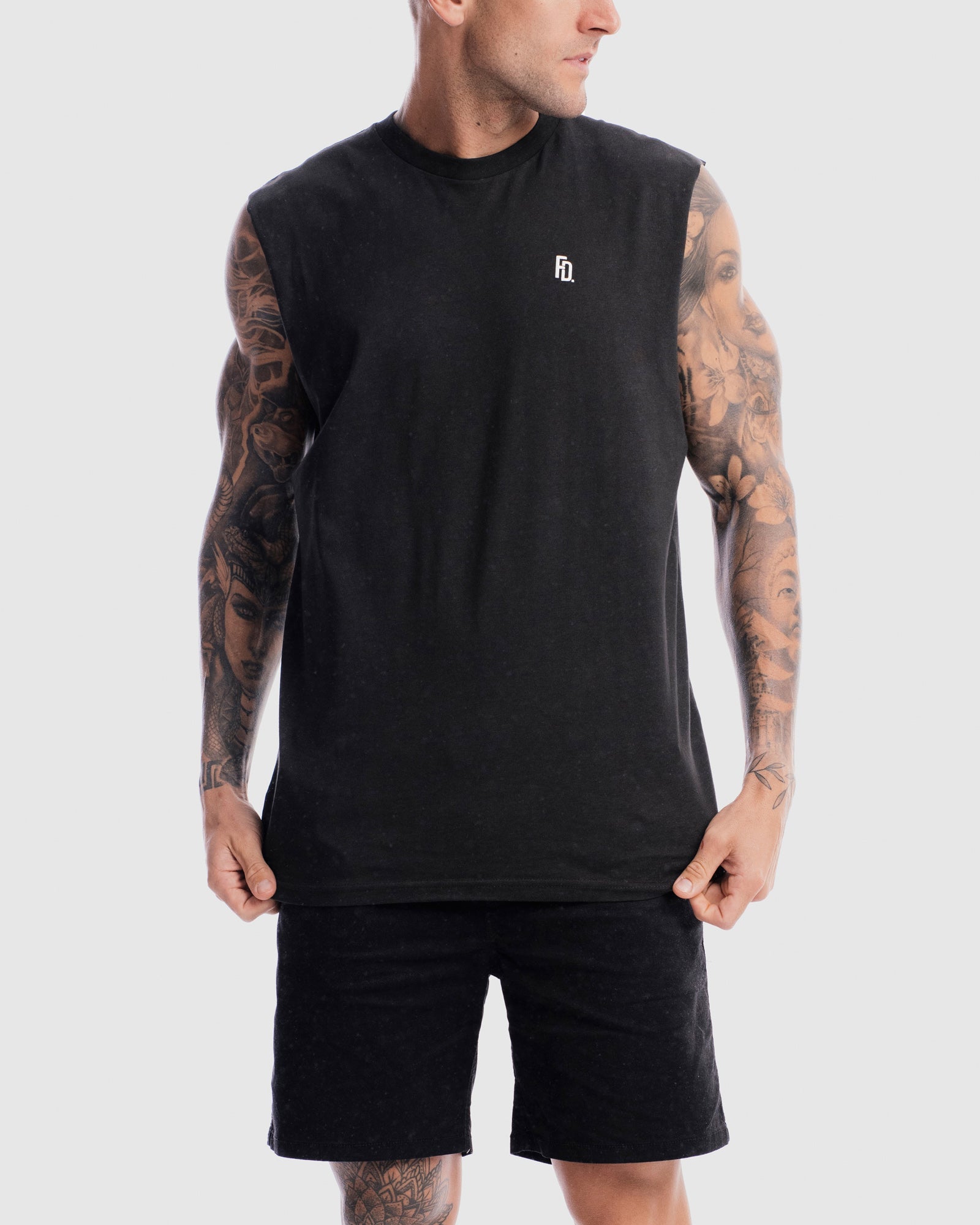 Mens Contract Rise Tank - Vintage Black
