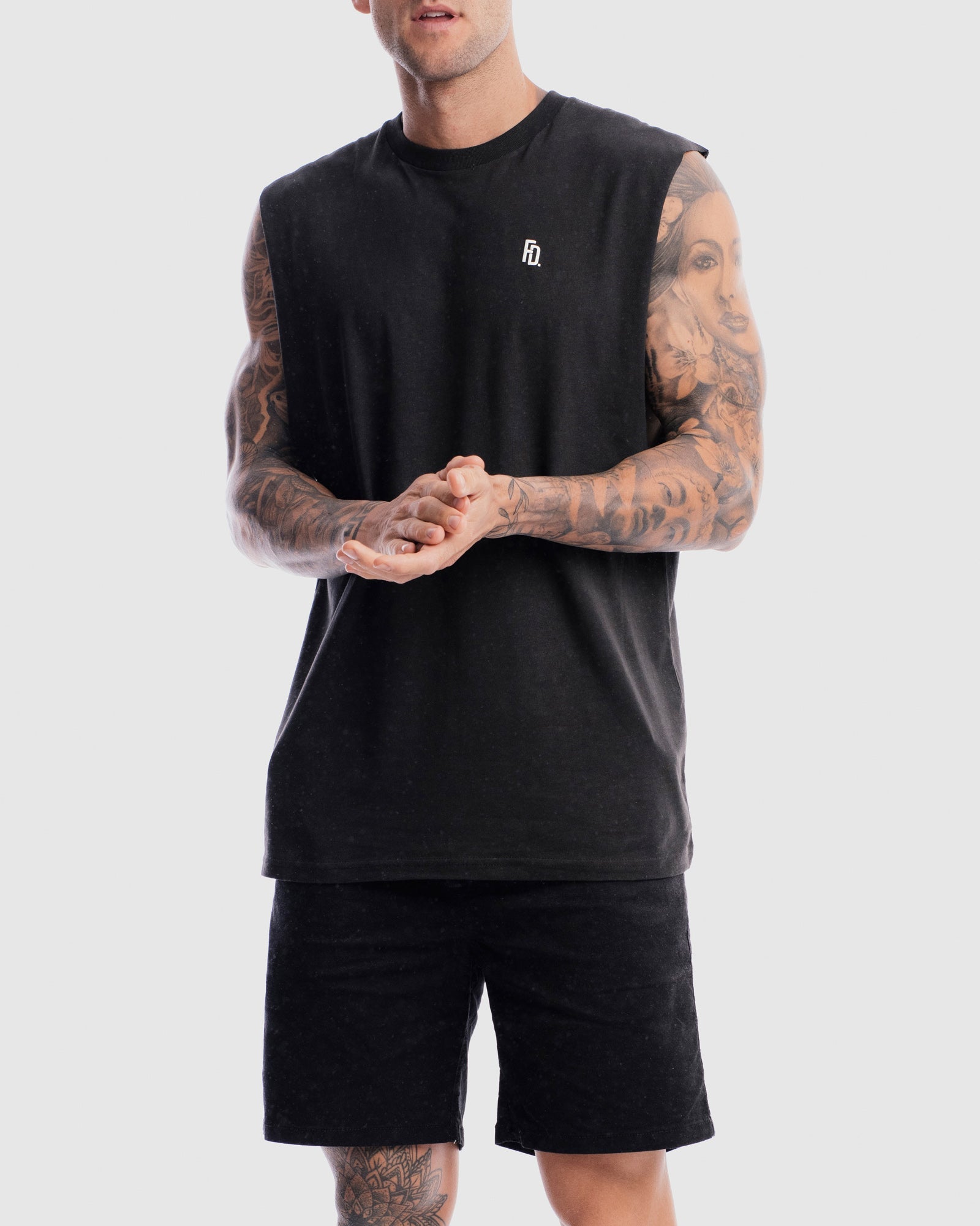 Mens Contract Rise Tank - Vintage Black