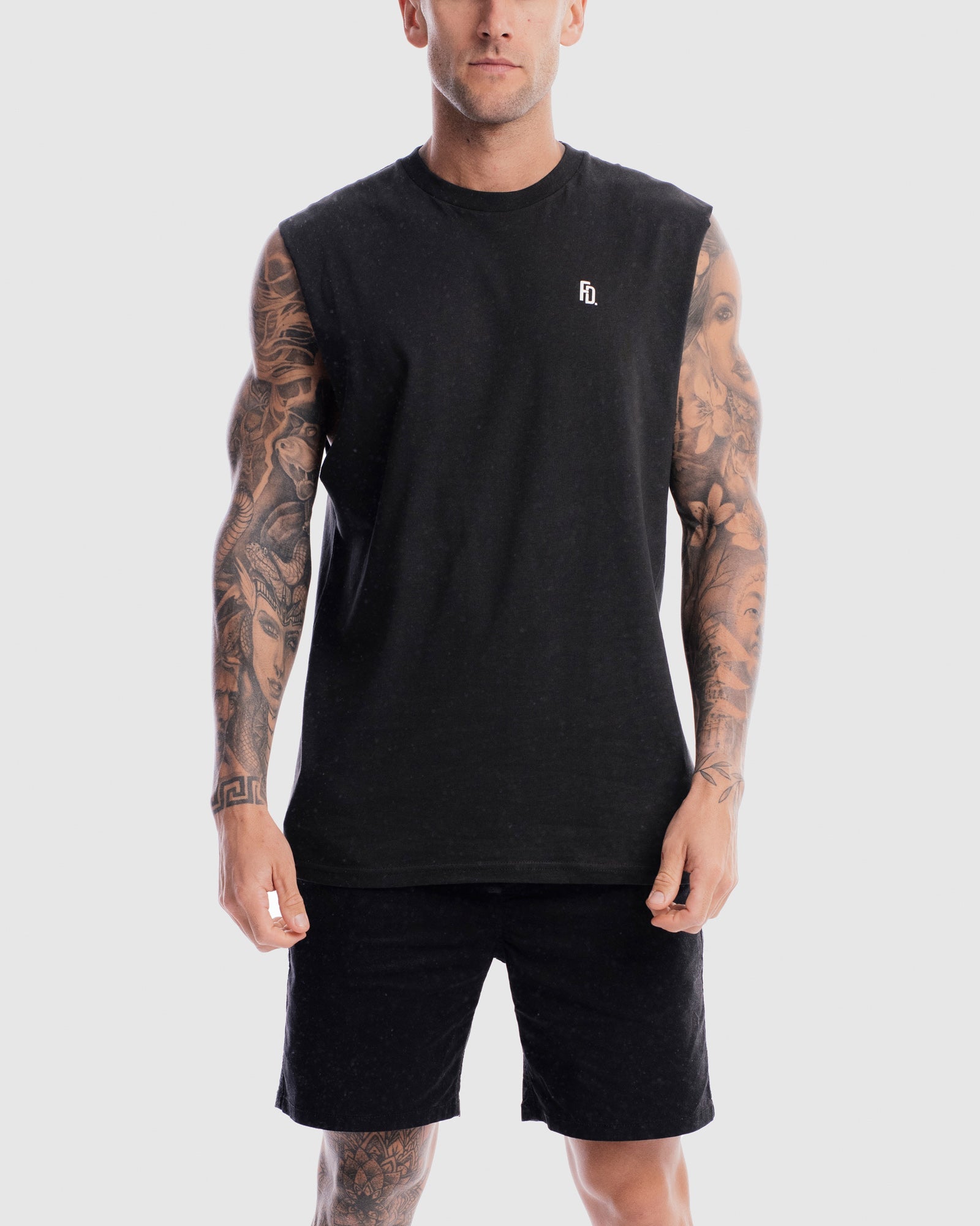 Mens Contract Rise Tank - Vintage Black