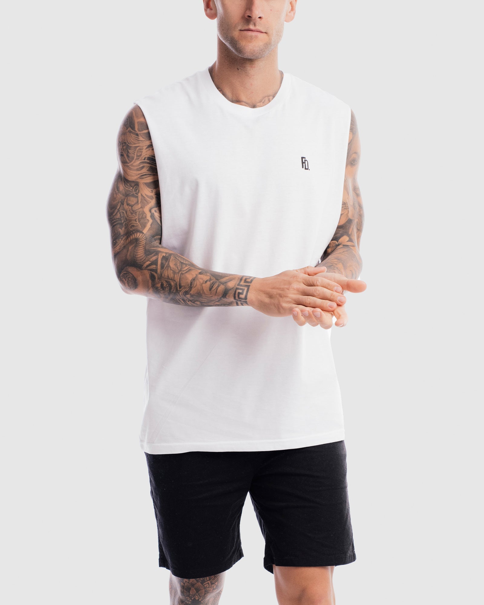 Mens Contract Rise Tank - White