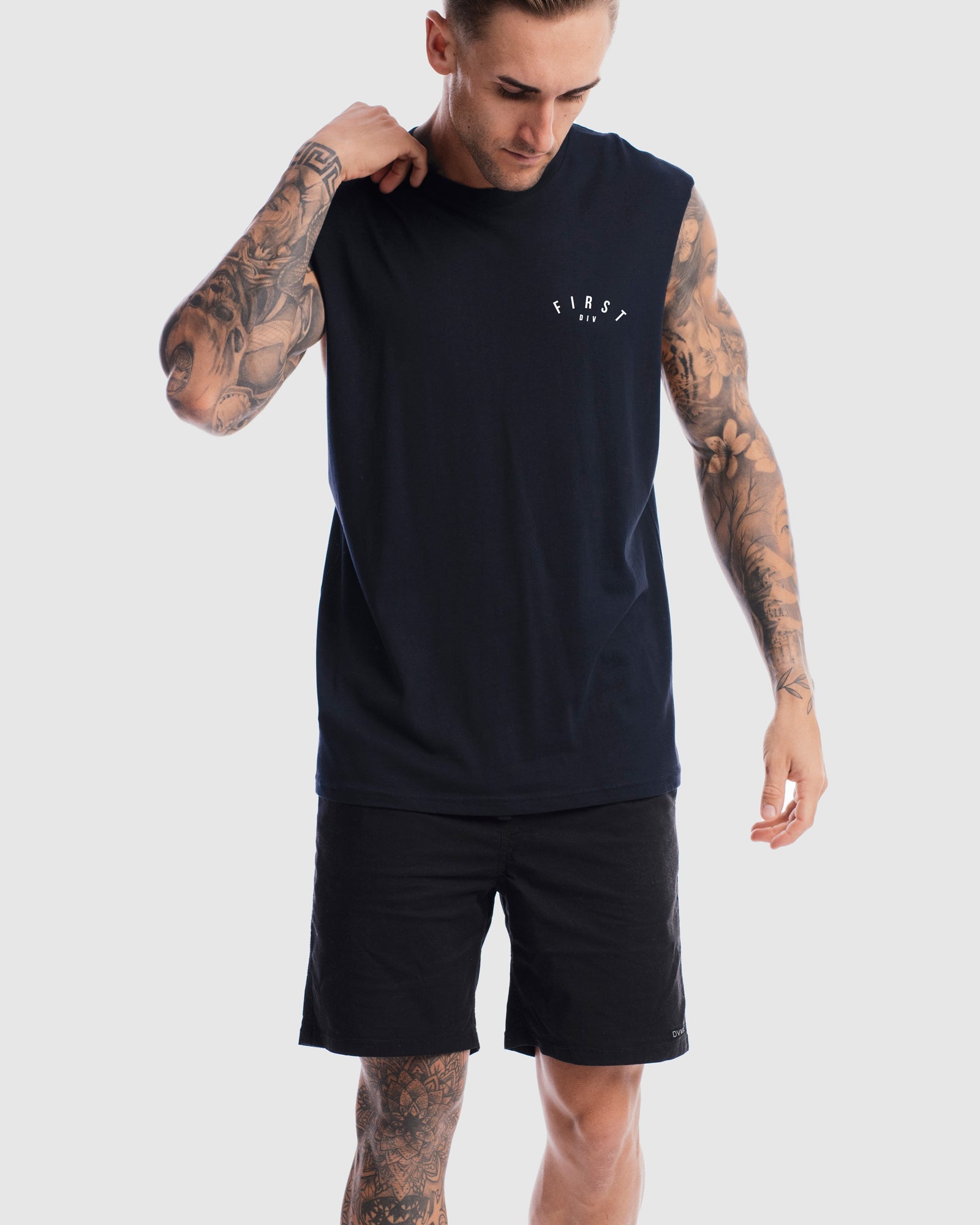 Mens Core Crest Tank - Ink