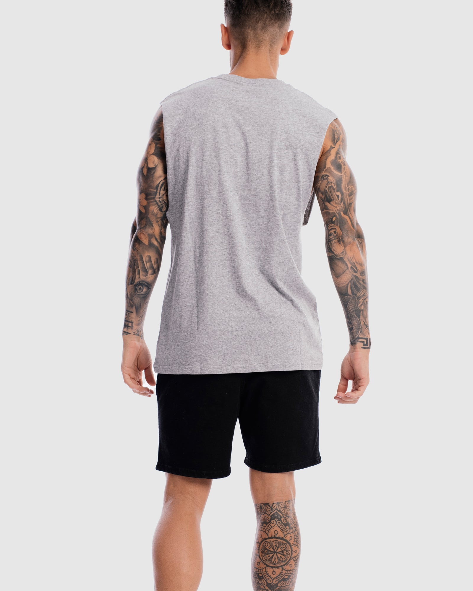Mens Core Crest Tank - Marle Grey