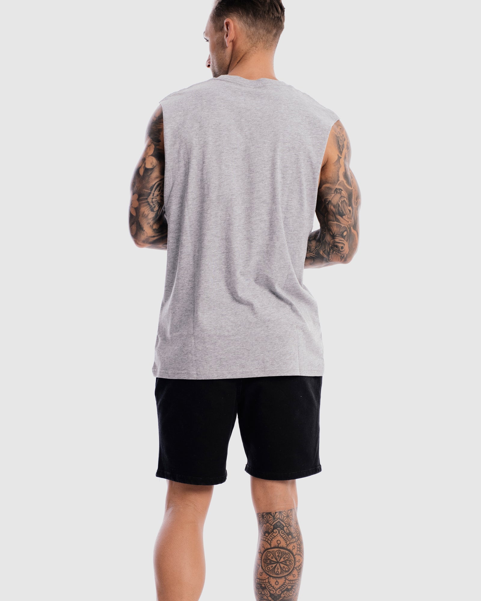 Mens Core Crest Tank - Marle Grey