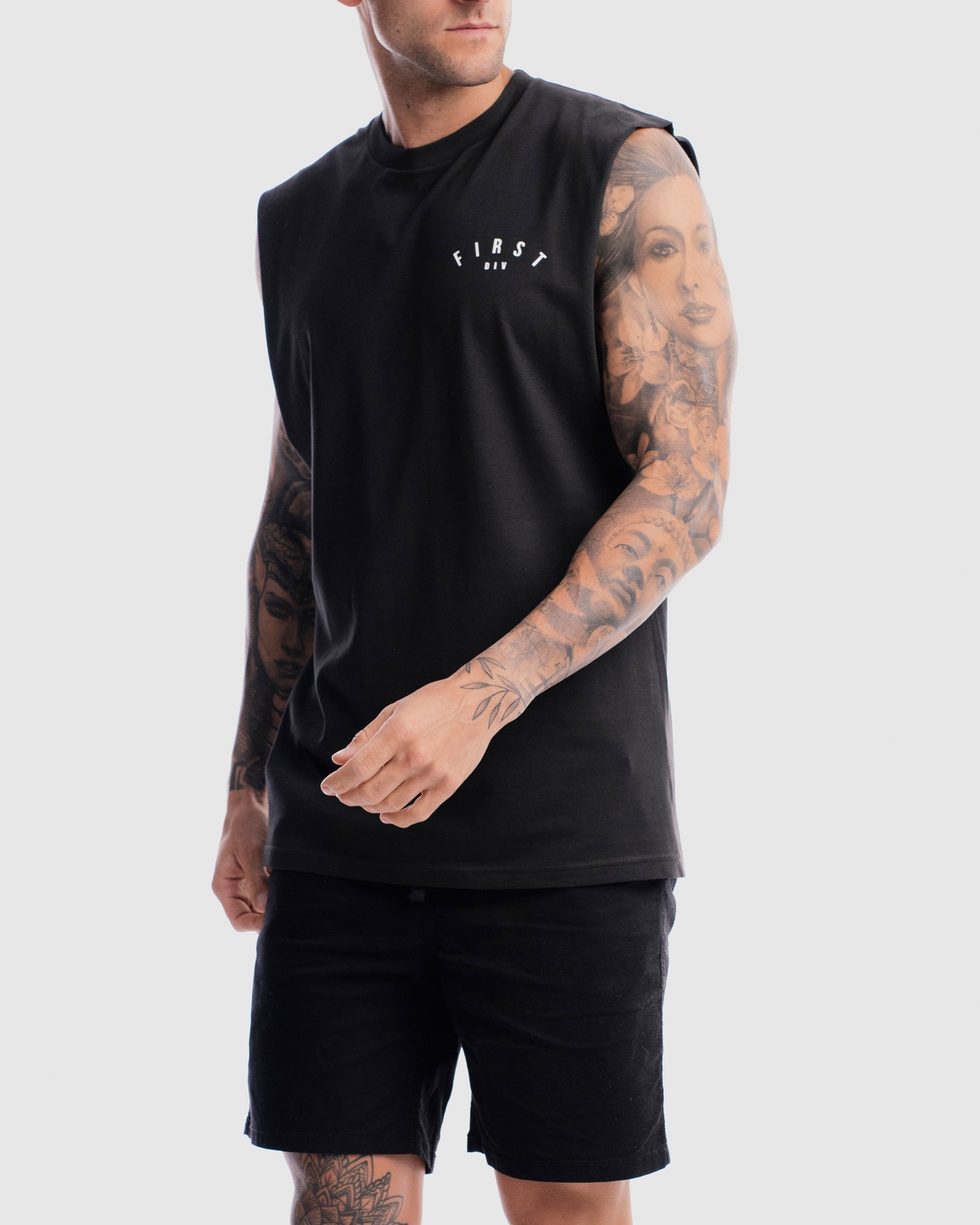 Mens Core Crest Tank - Vintage Black