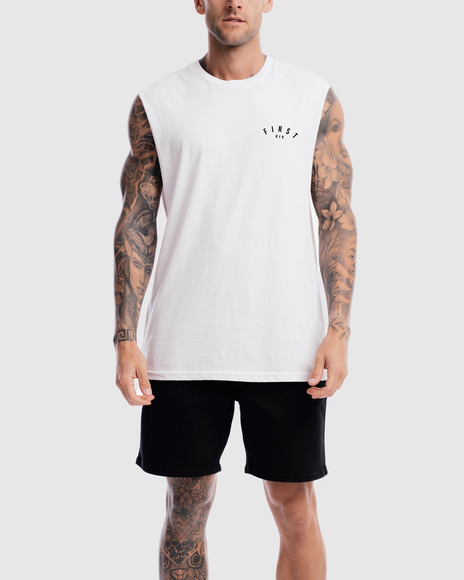 Mens Core Crest Tank - White
