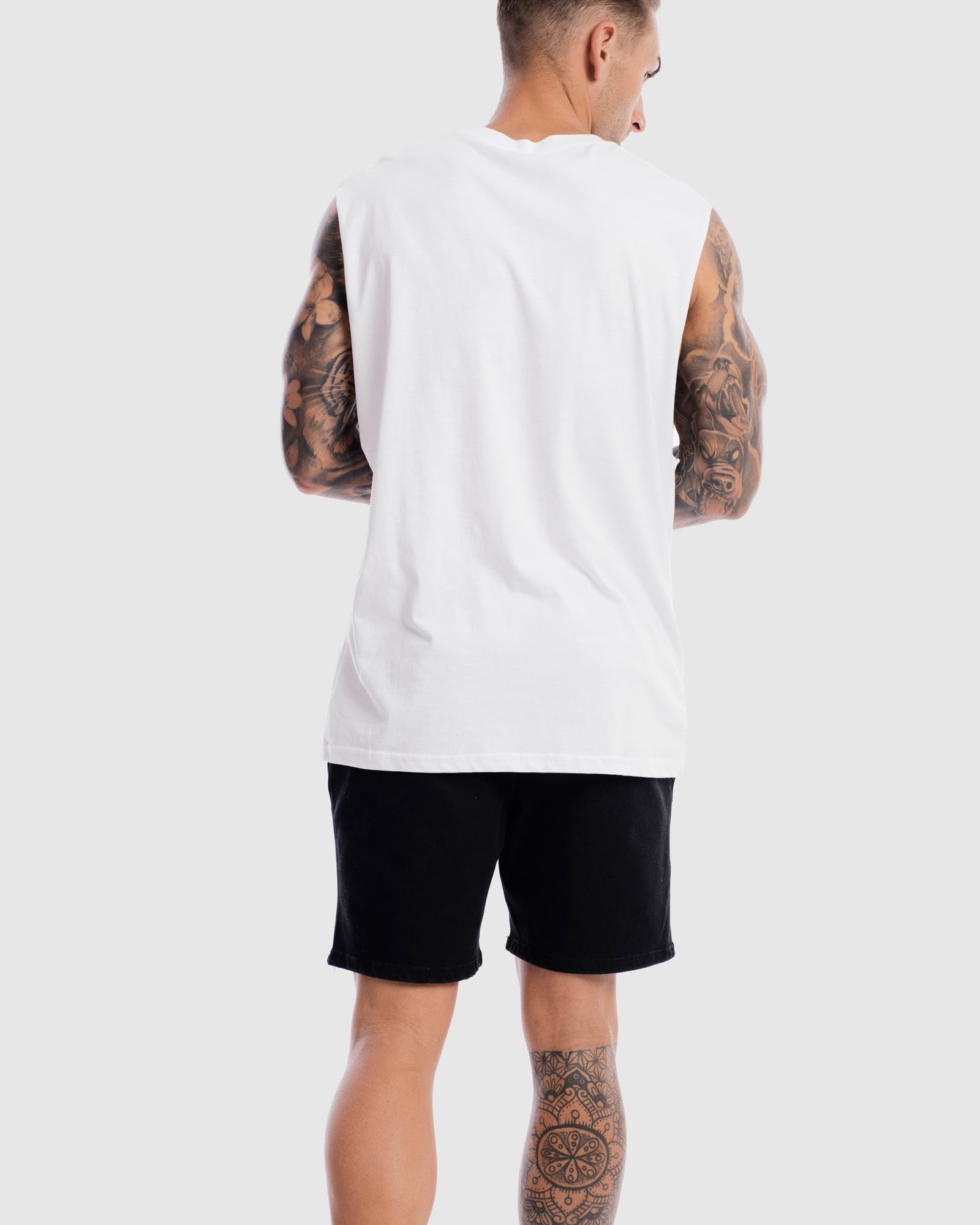 Mens Core Crest Tank - White