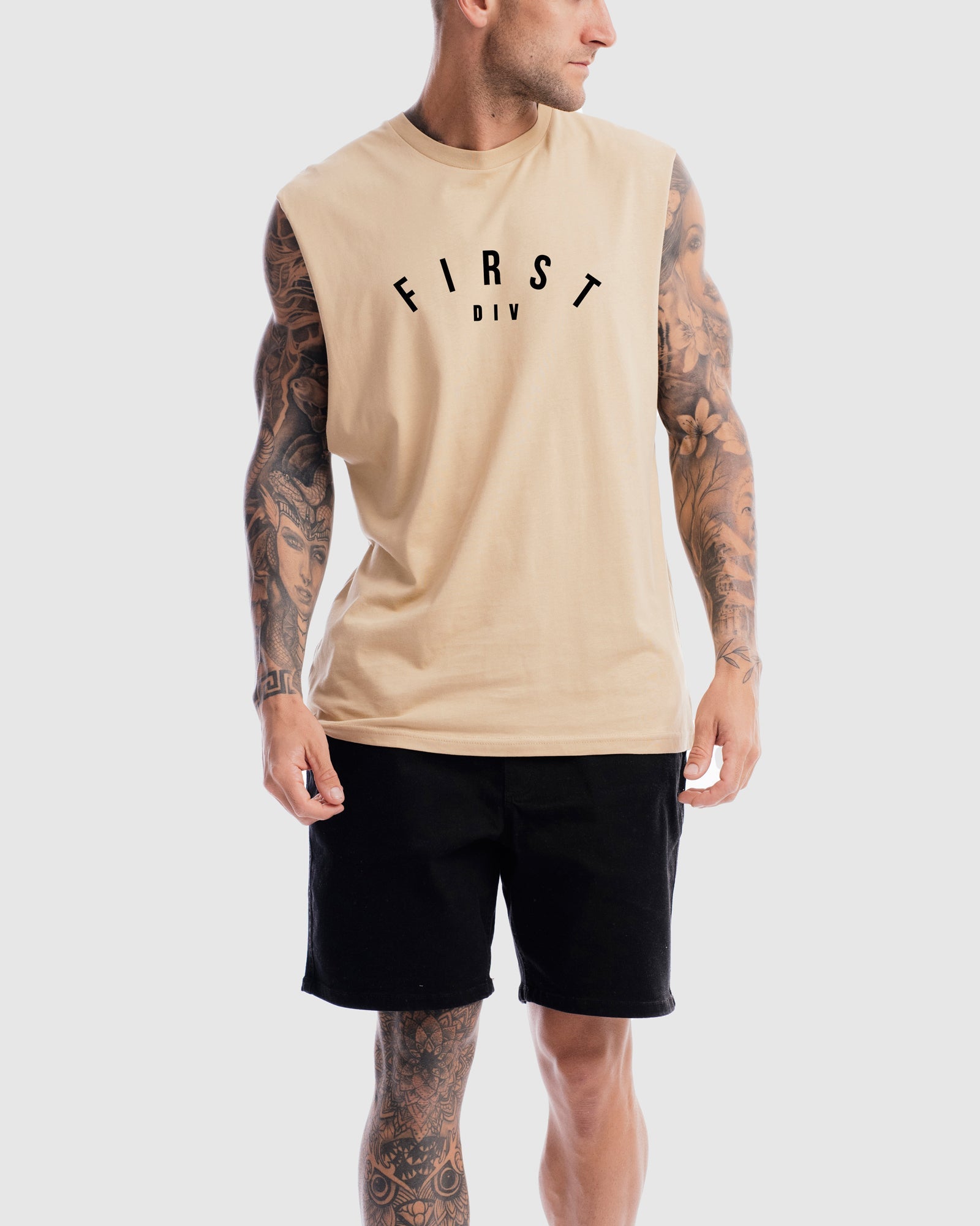 Mens Core Logo Tank - Camel