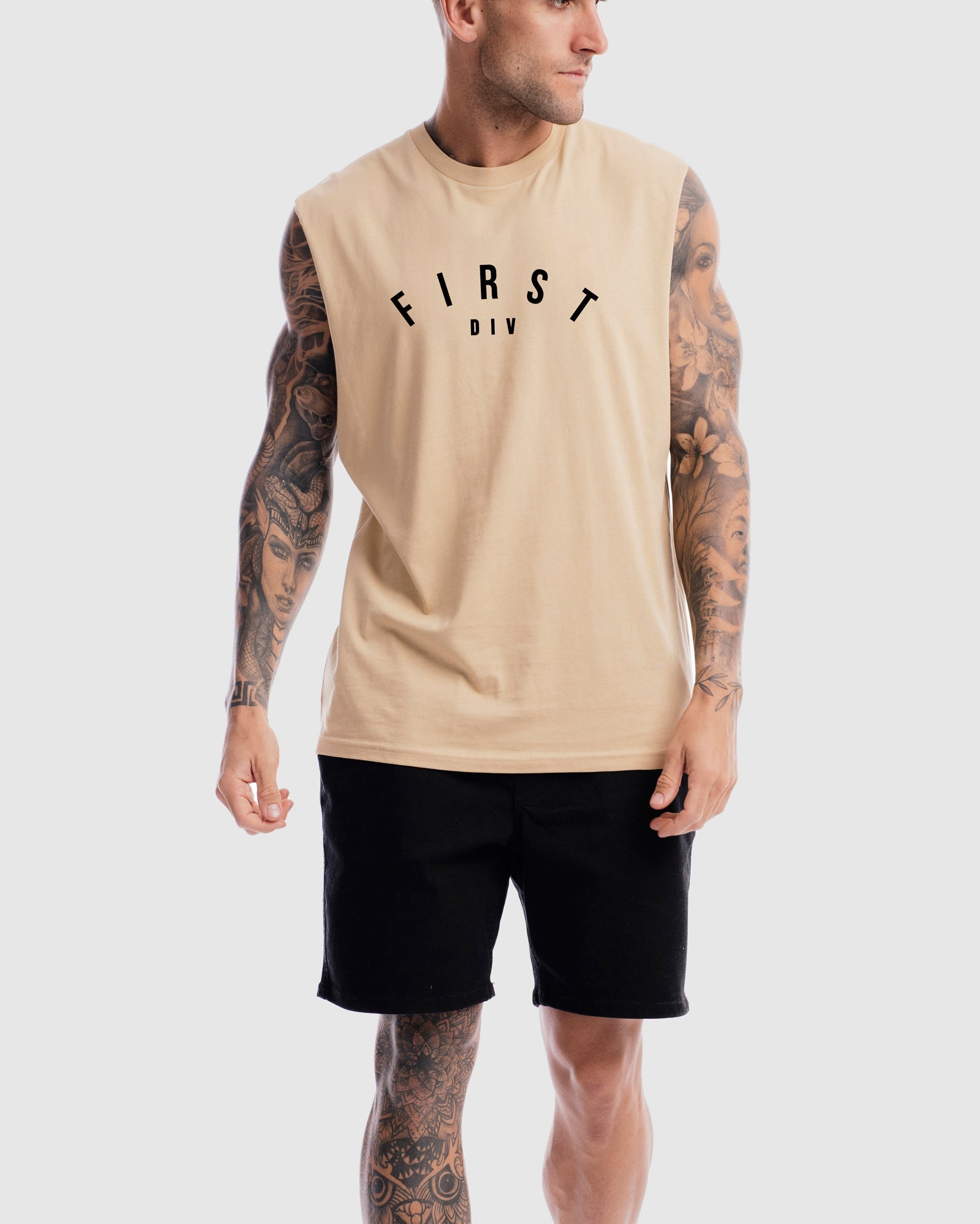 Mens Core Logo Tank - Camel