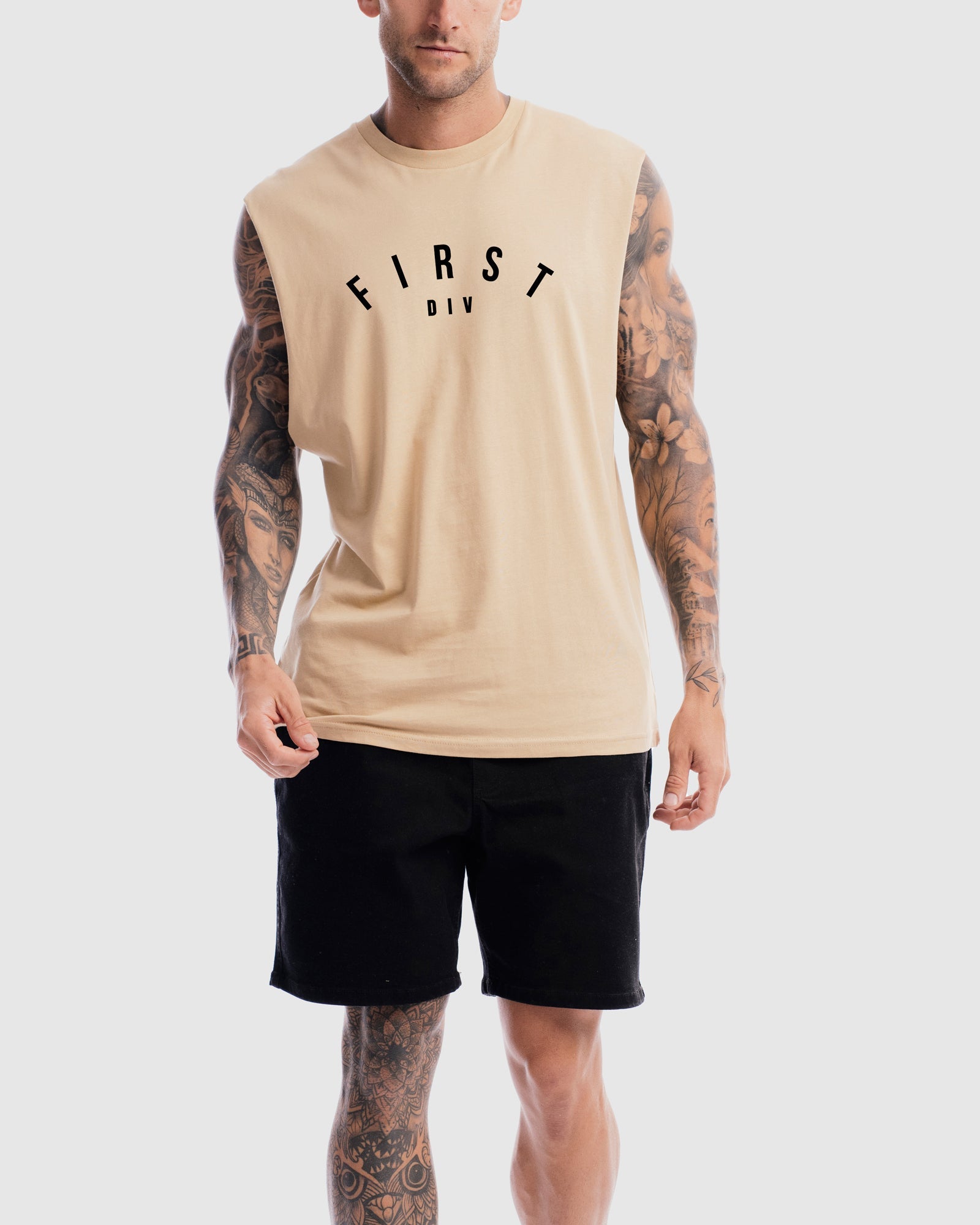 Mens Core Logo Tank - Camel