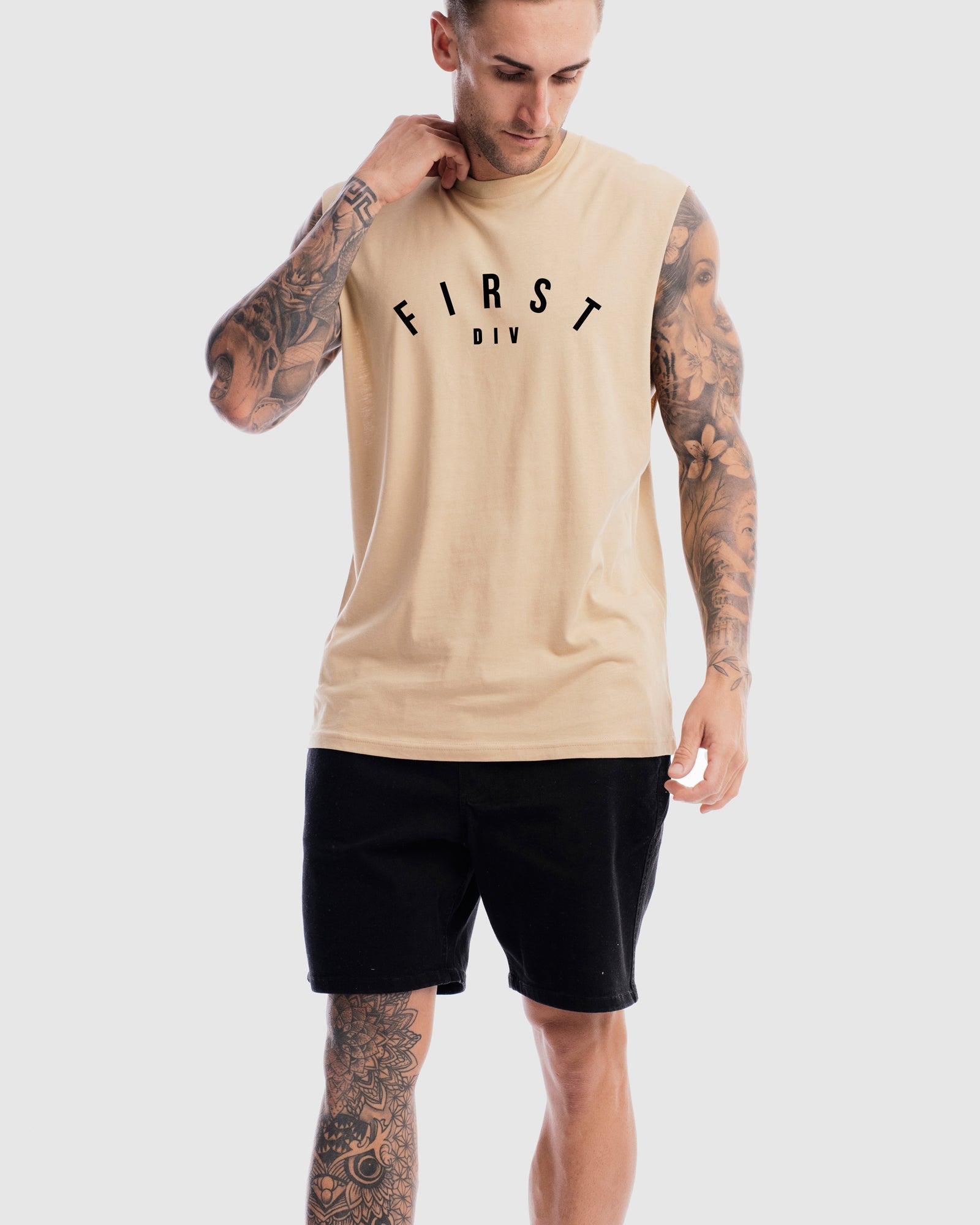 Mens Core Logo Tank - Camel
