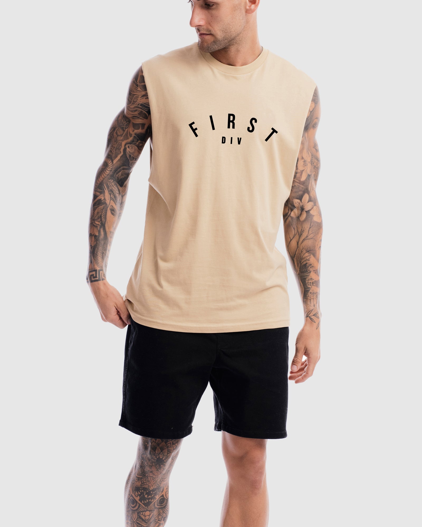 Mens Core Logo Tank - Camel