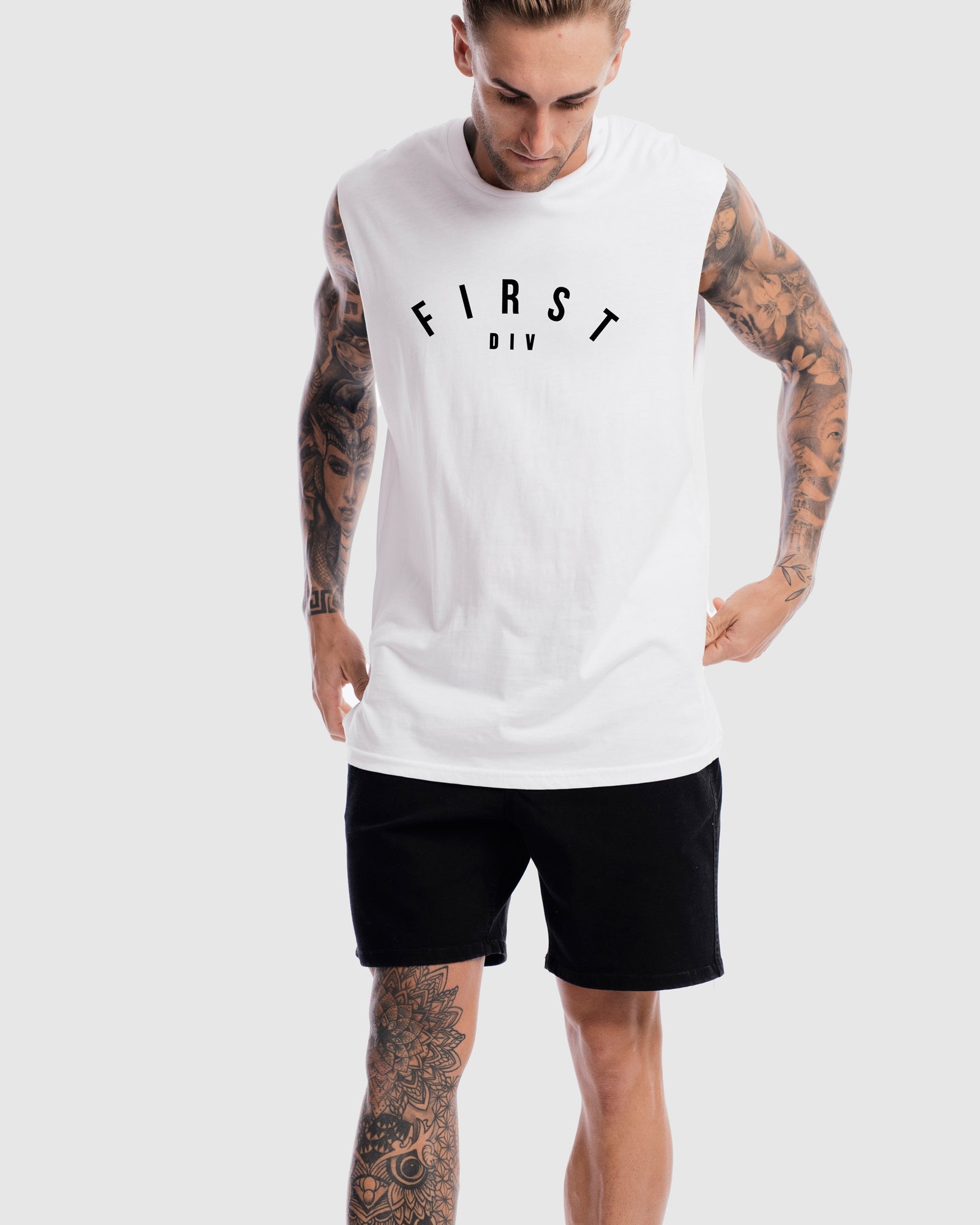 Mens Core Logo Tank - White