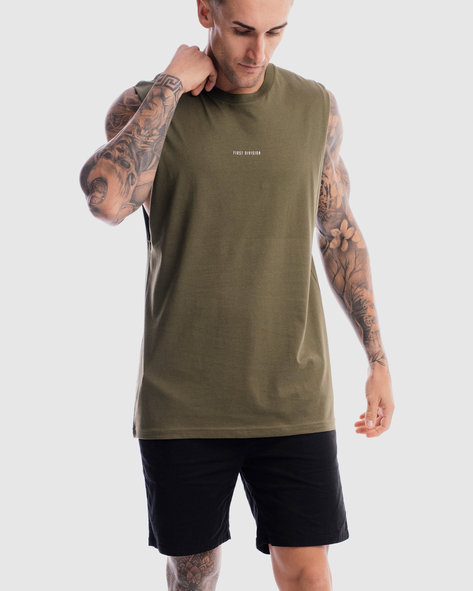 Mens Division Tank - Olive