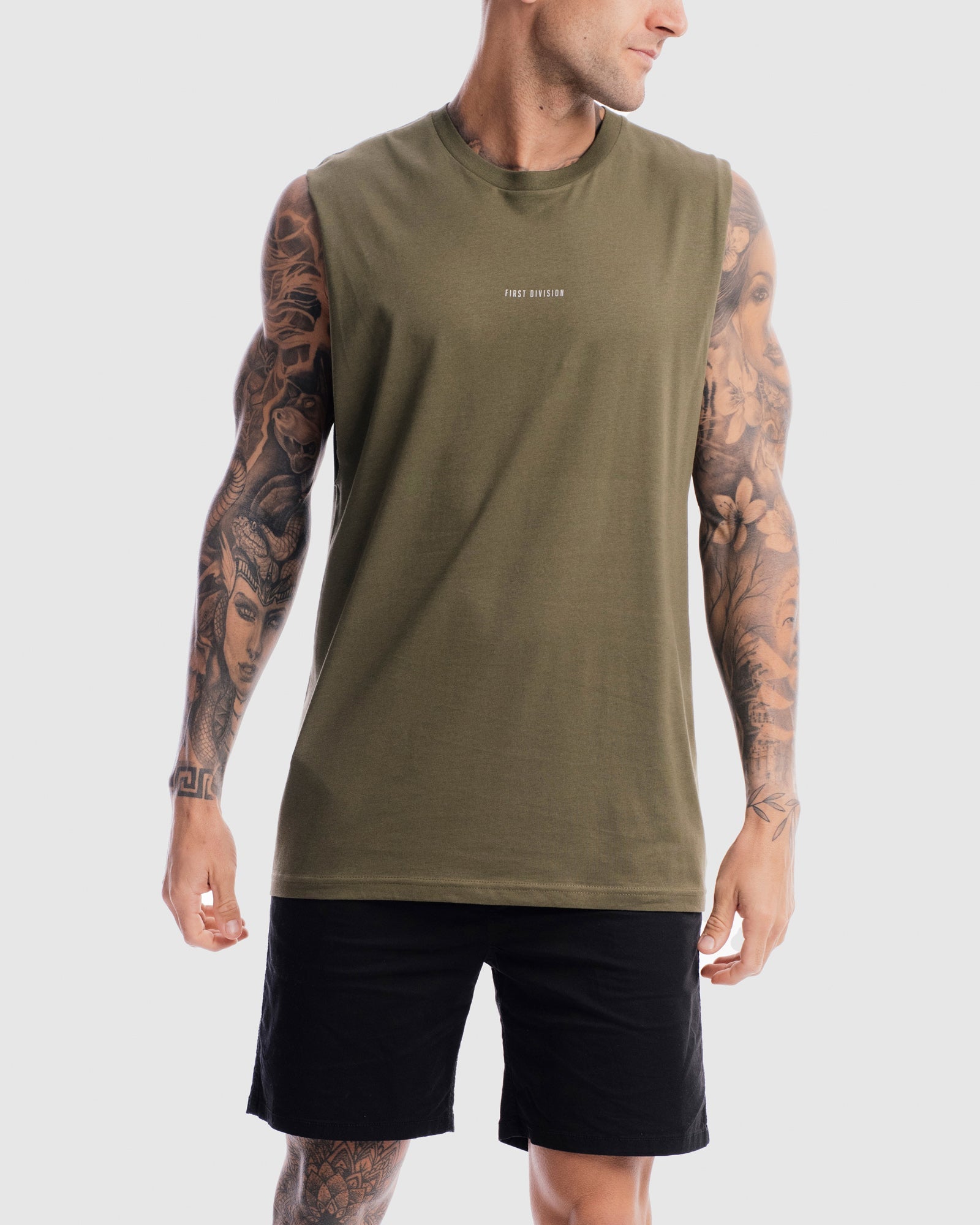 Mens Division Tank - Olive
