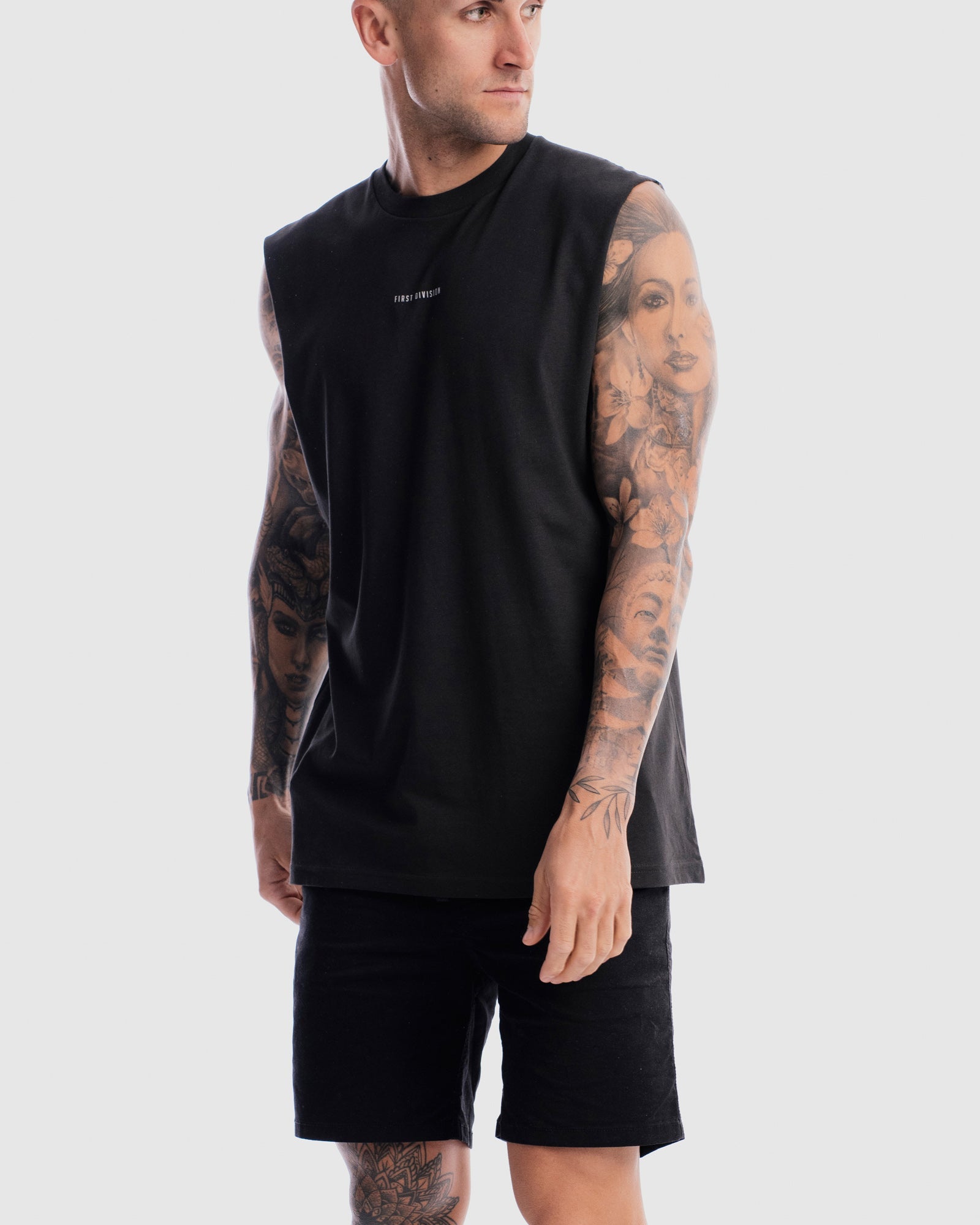 Mens Division Tank - Vintage Black