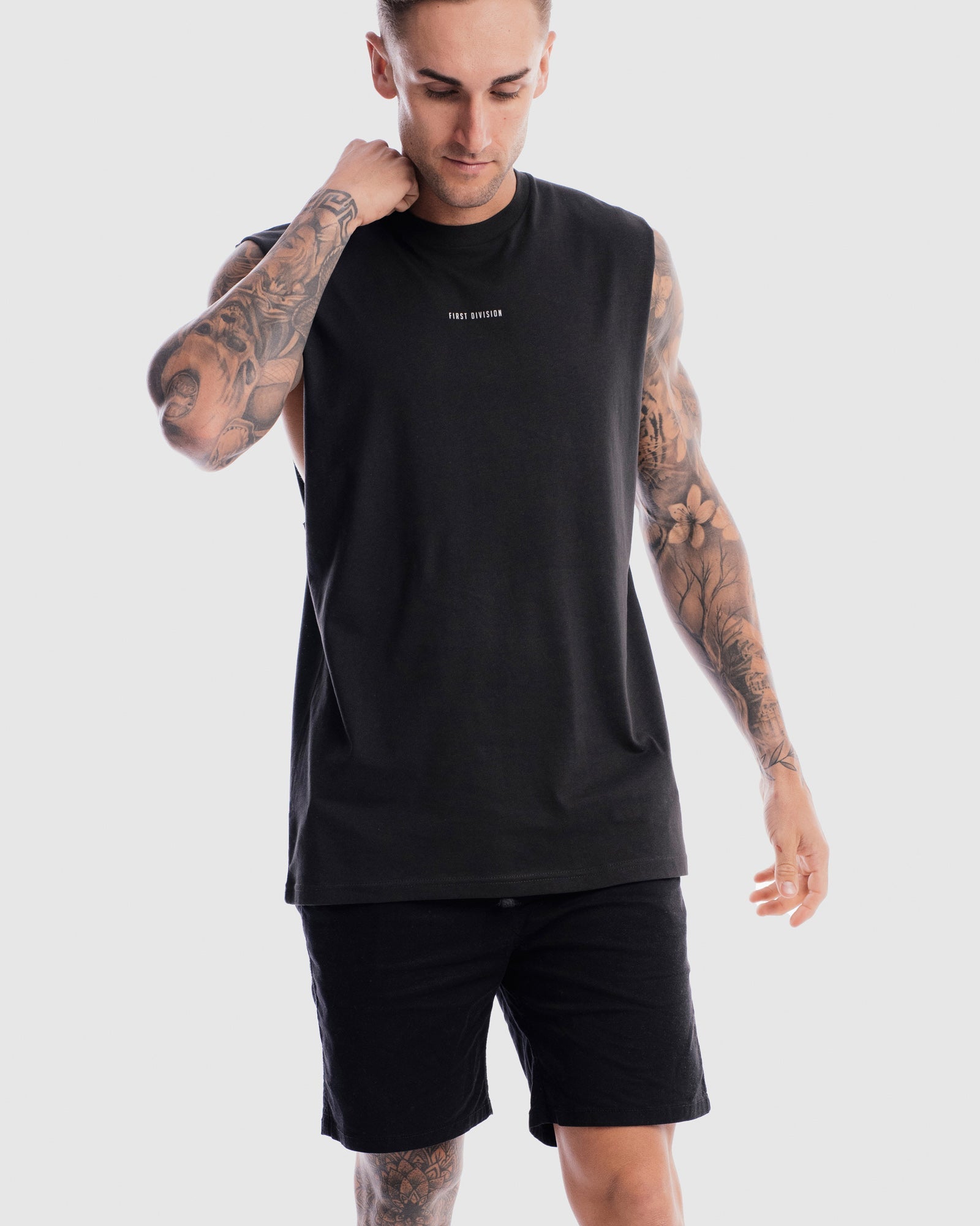 Mens Division Tank - Vintage Black
