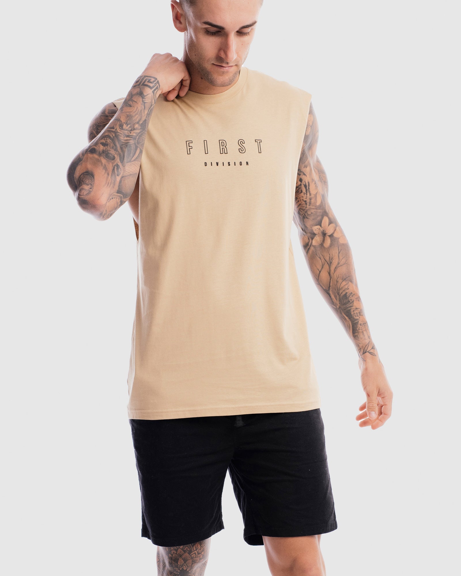 Mens First Rise Tank - Camel