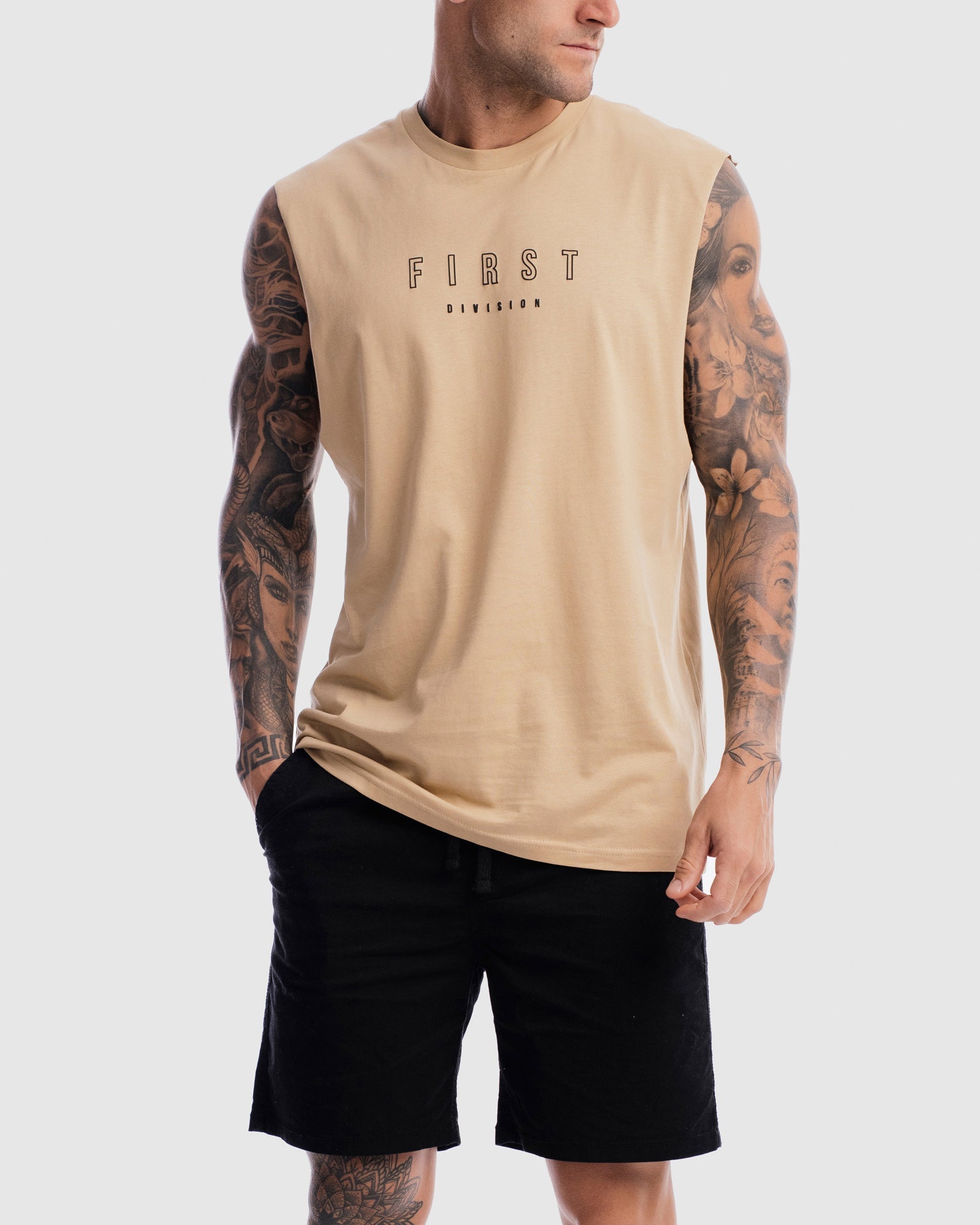 Mens First Rise Tank - Camel