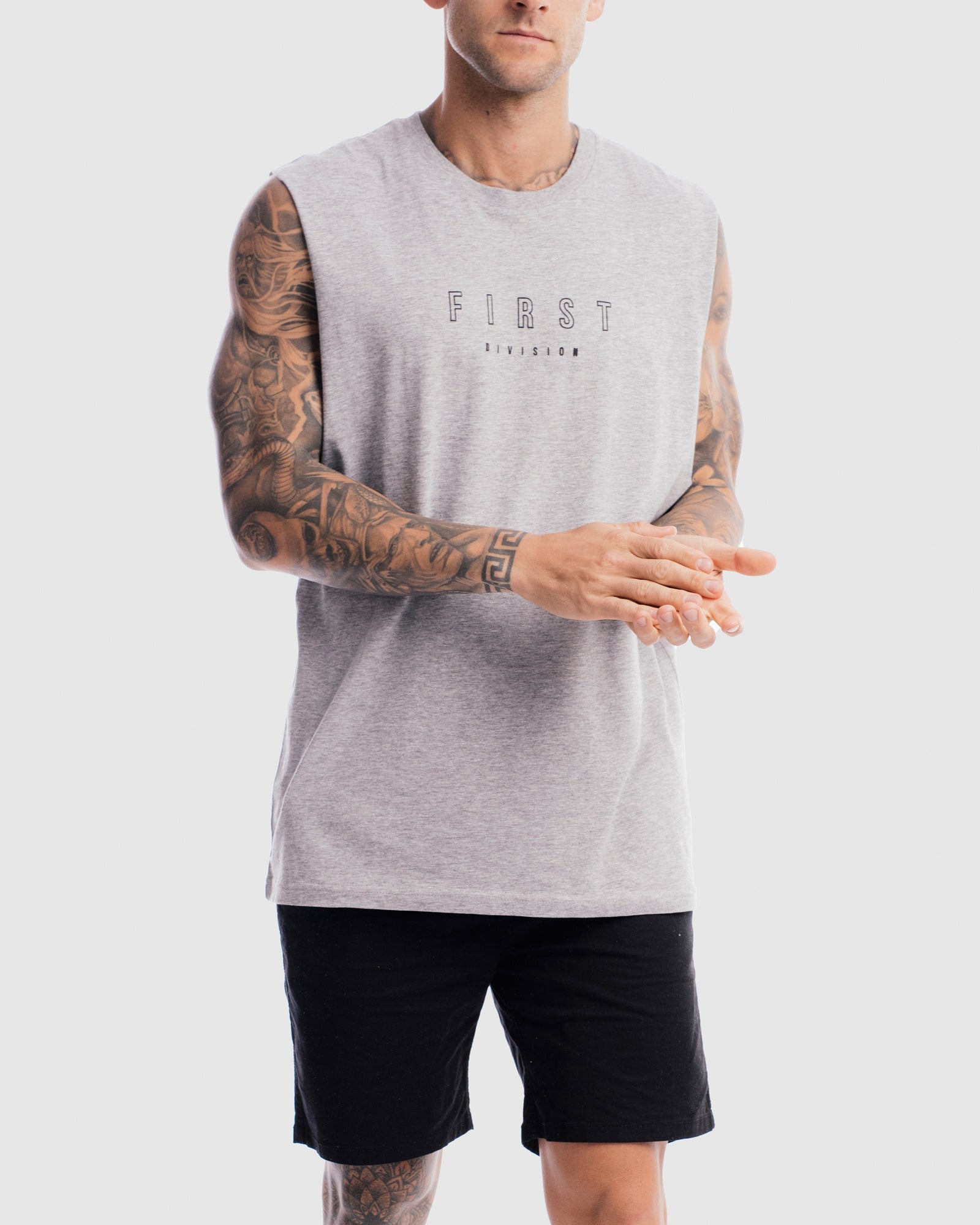 Mens First Rise Tank - Marle Grey