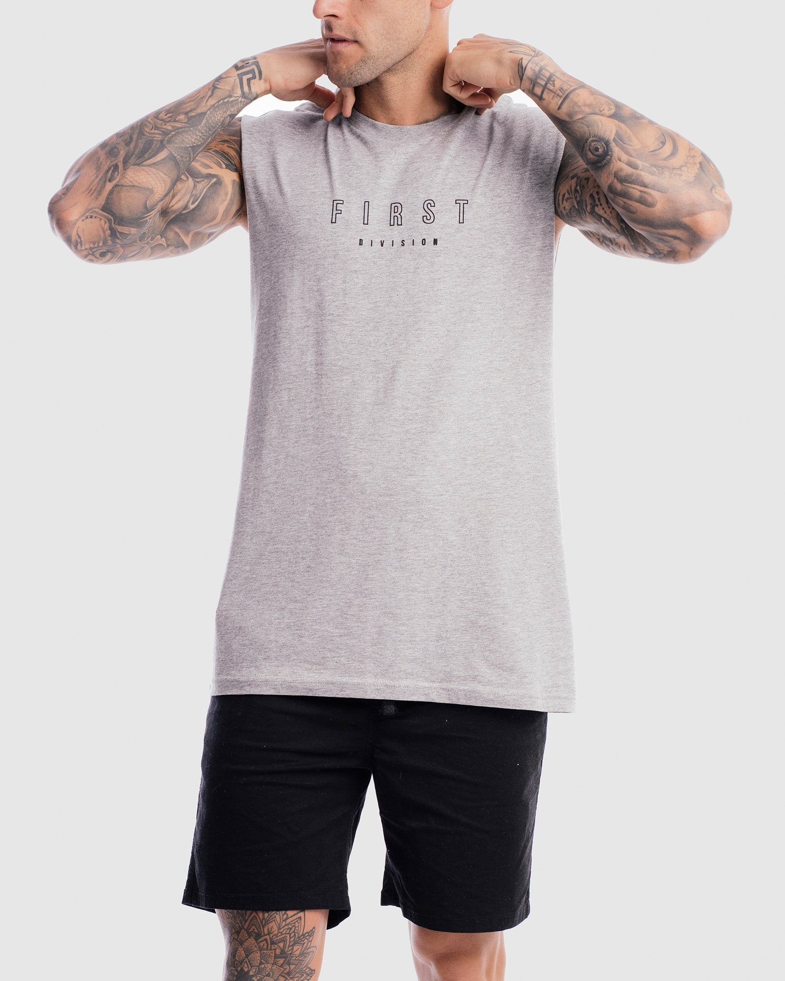 Mens First Rise Tank - Marle Grey