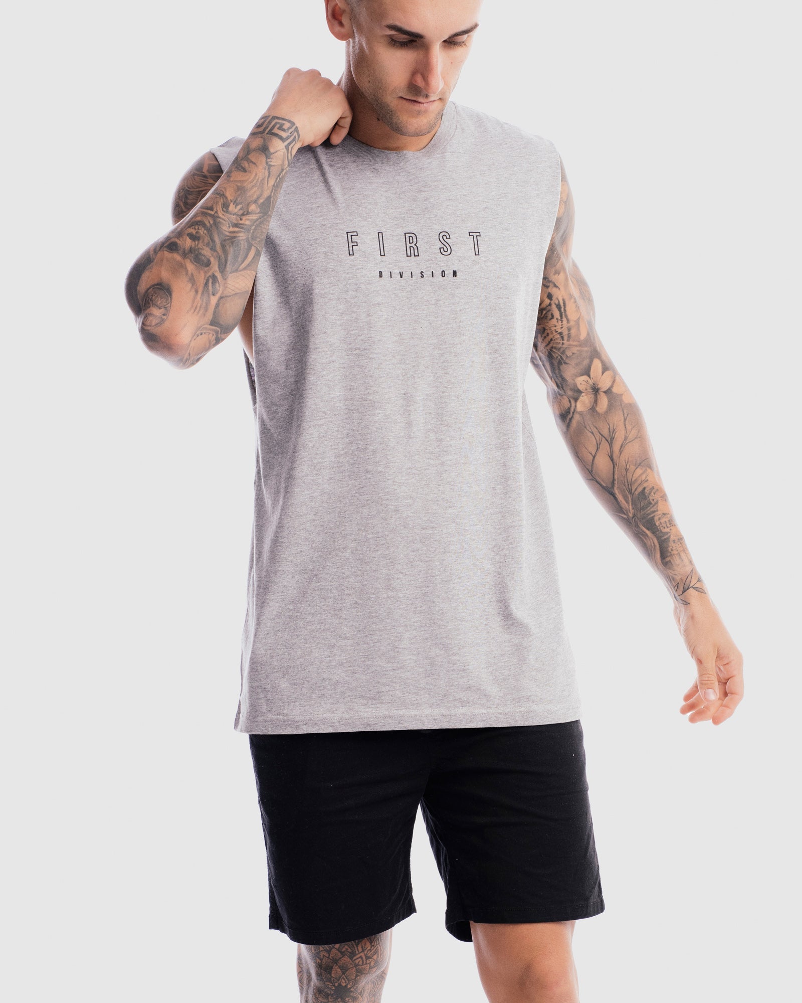 Mens First Rise Tank - Marle Grey