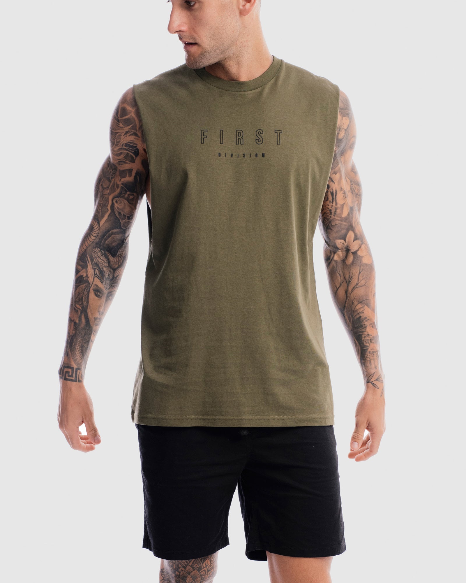 Mens First Rise Tank - Olive