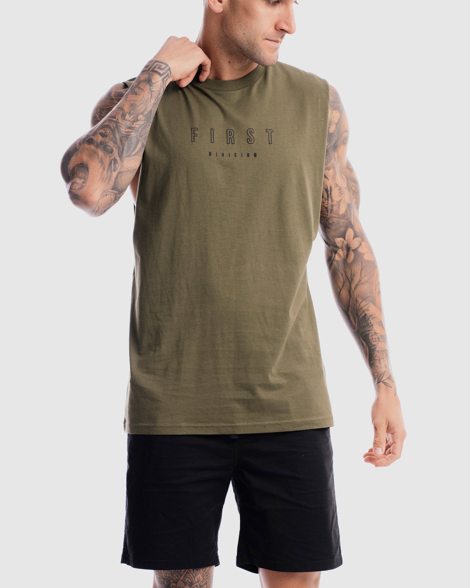 Mens First Rise Tank - Olive