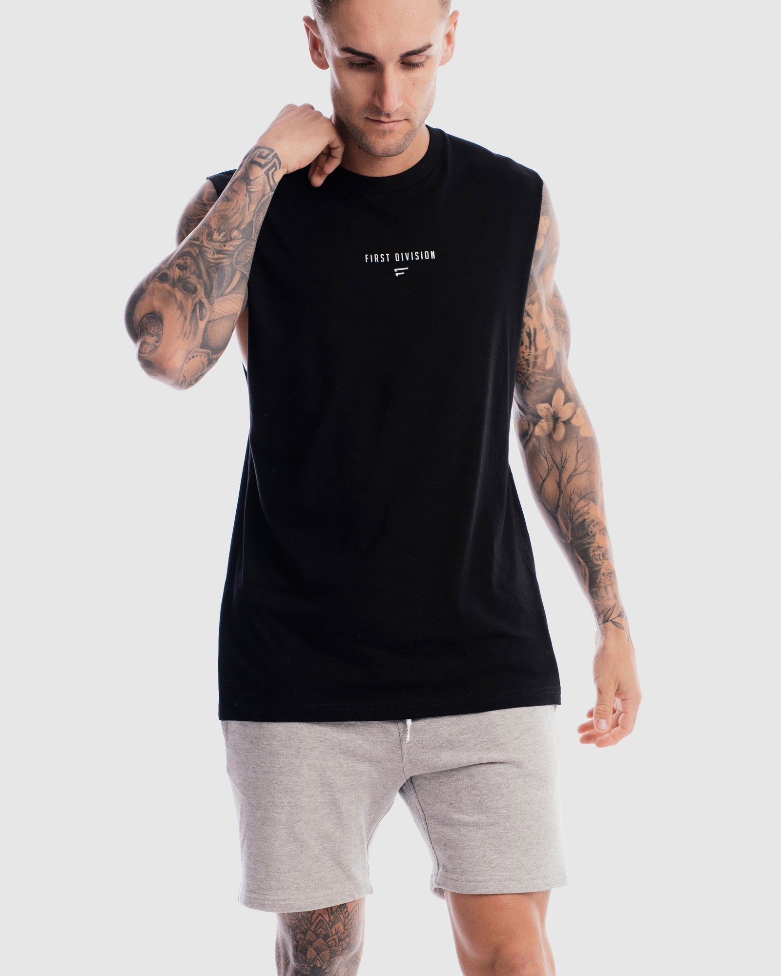 Mens Grand Stand Centre Tank - Black
