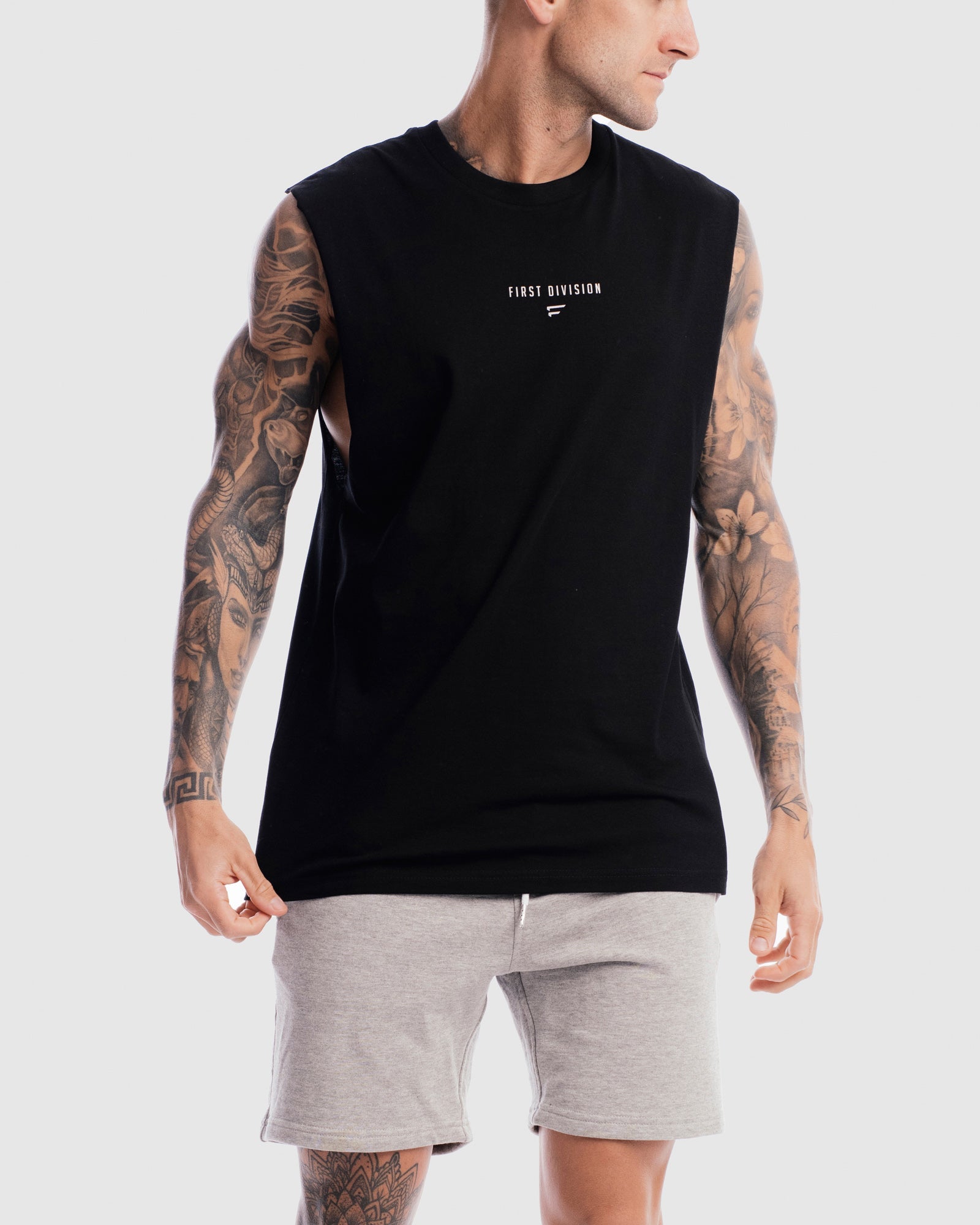 Mens Grand Stand Centre Tank - Black