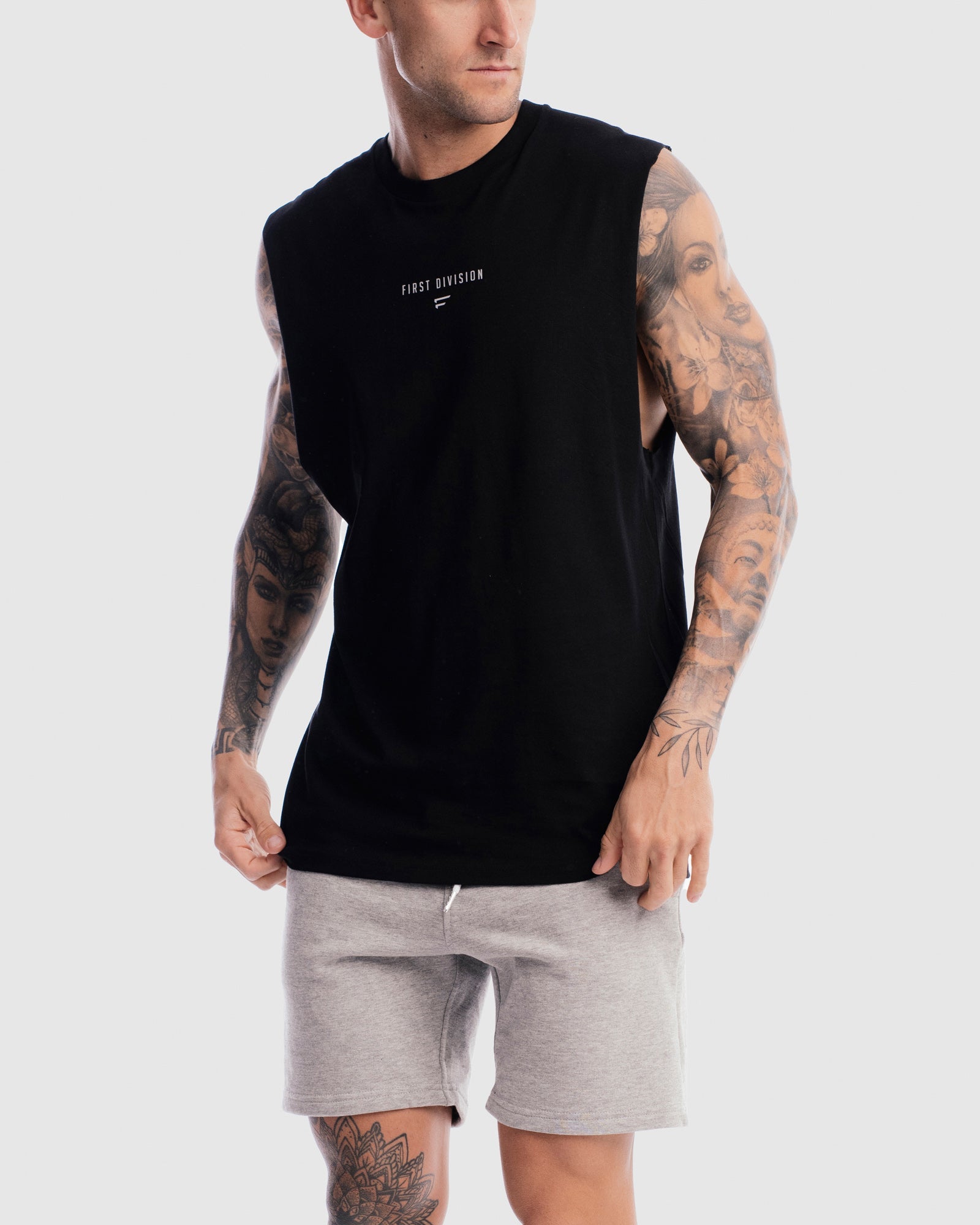 Mens Grand Stand Centre Tank - Black