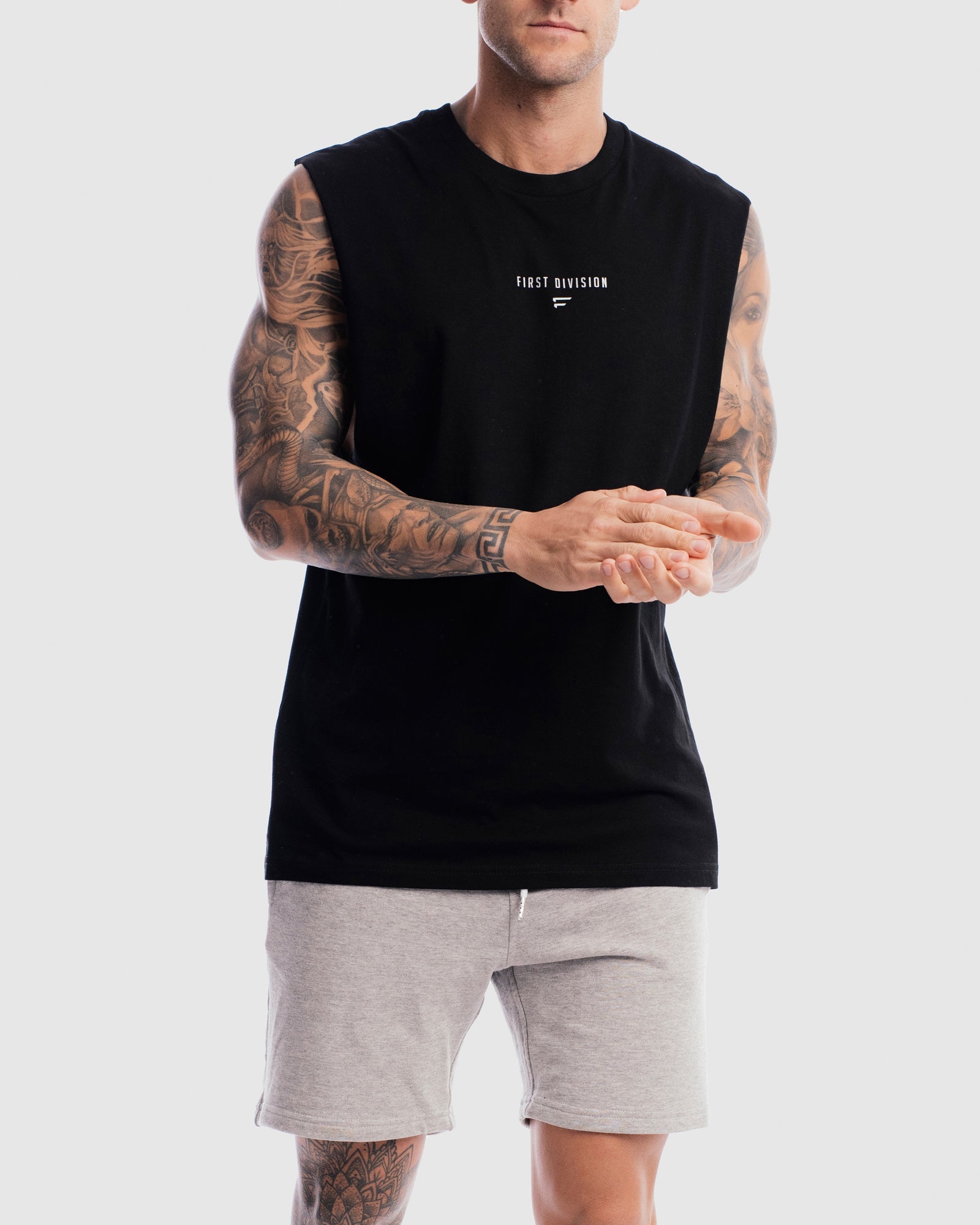 Mens Grand Stand Centre Tank - Black