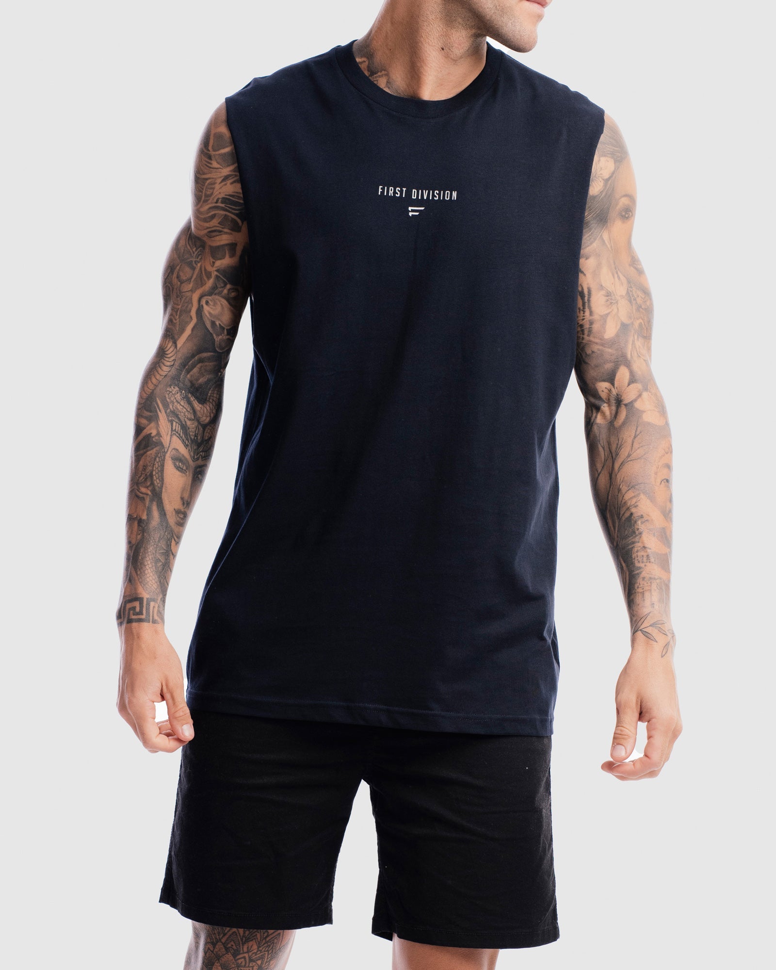 Mens Grand Stand Centre Tank - Ink