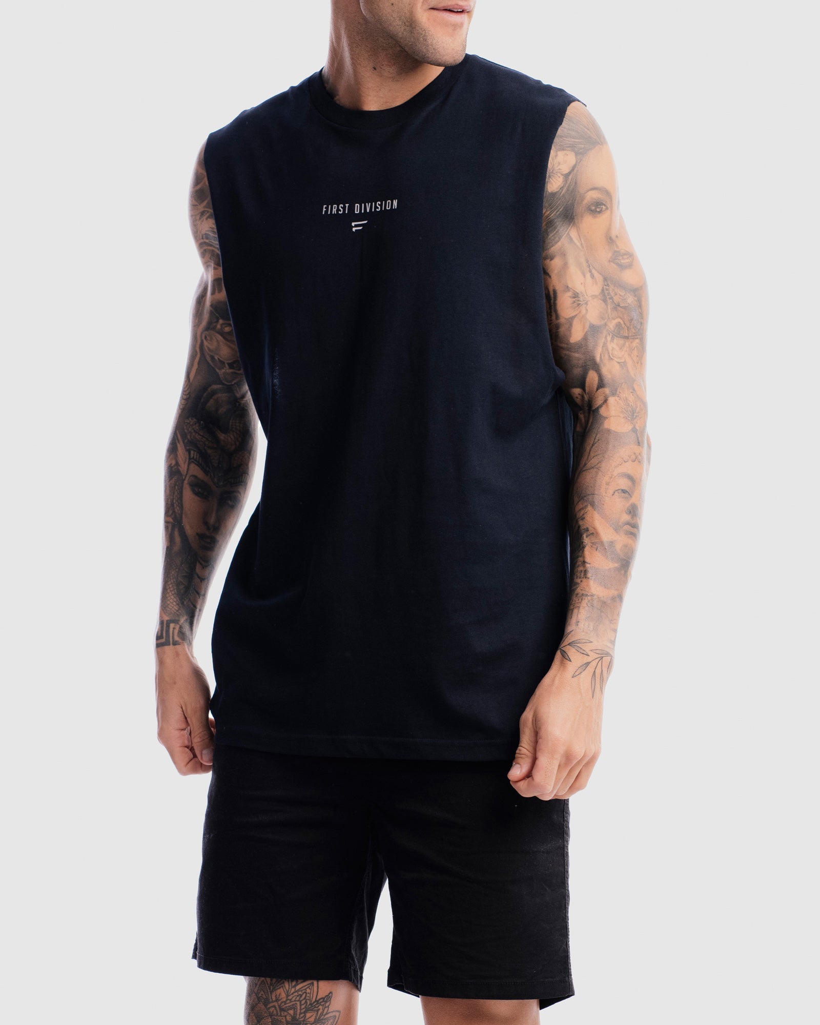 Mens Grand Stand Centre Tank - Ink