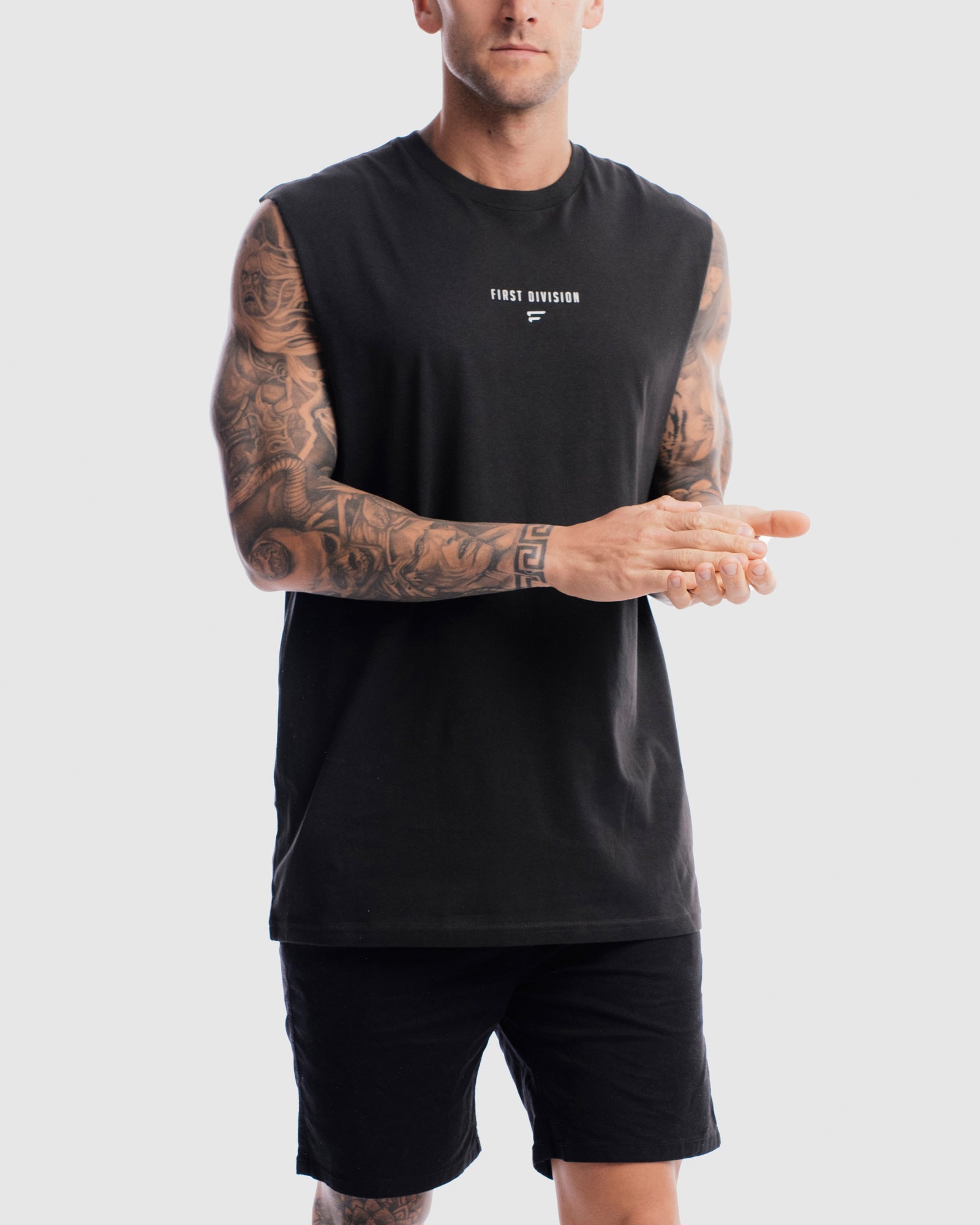 Mens Grand Stand Centre Tank - Vintage Black