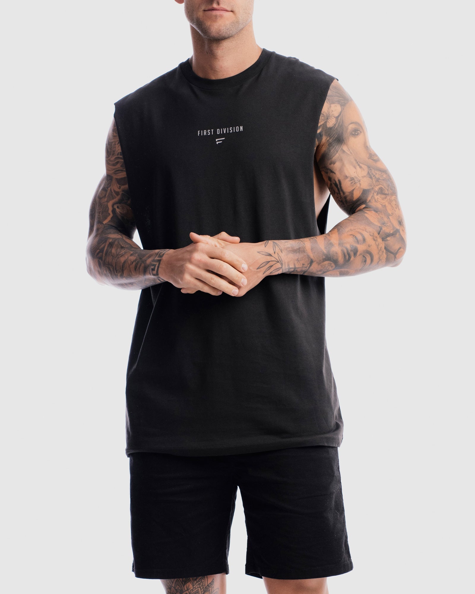 Mens Grand Stand Centre Tank - Vintage Black