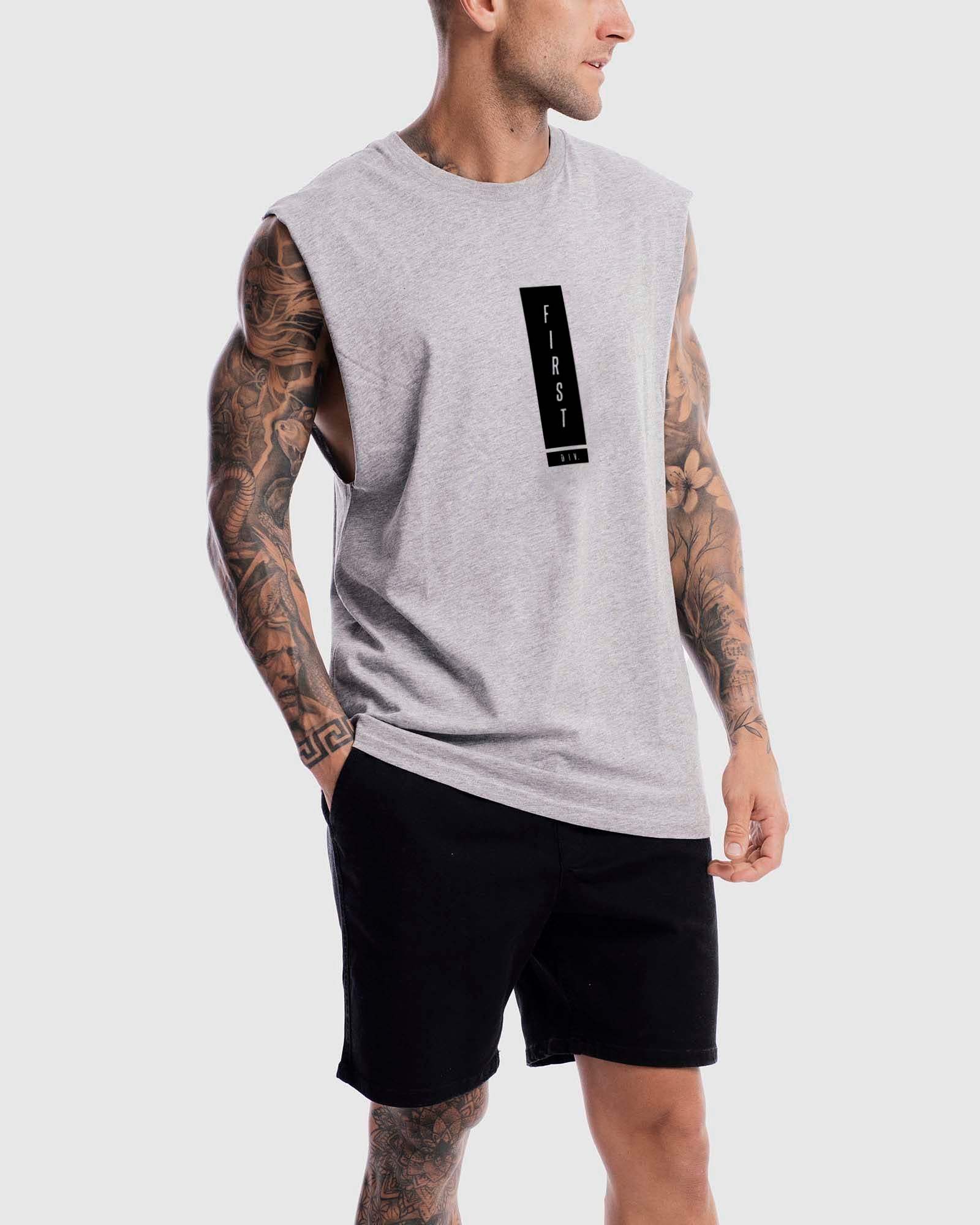 Mens Midfield Tank - Marle Grey