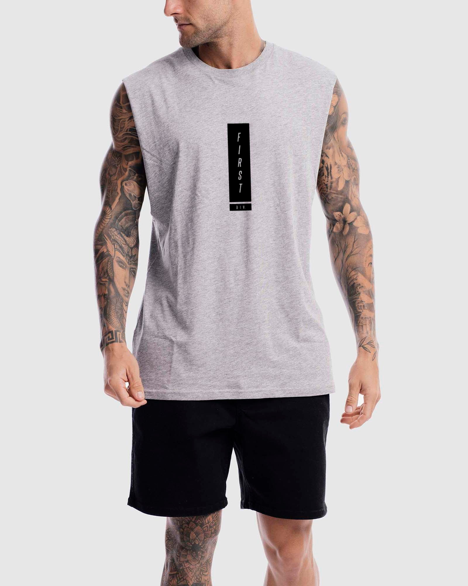 Mens Midfield Tank - Marle Grey