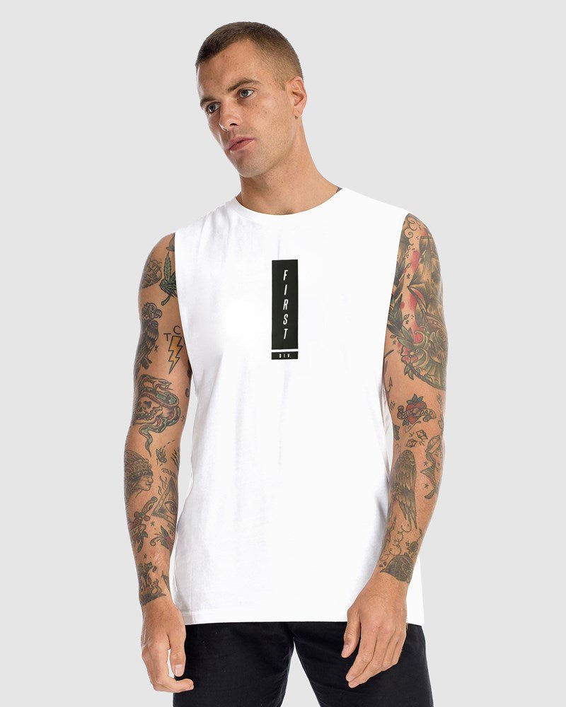 Mens Midfield Tank - White