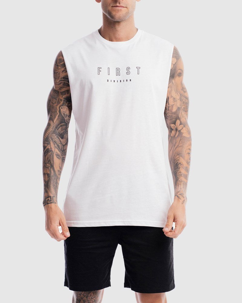 Mens First Rise Tank - White