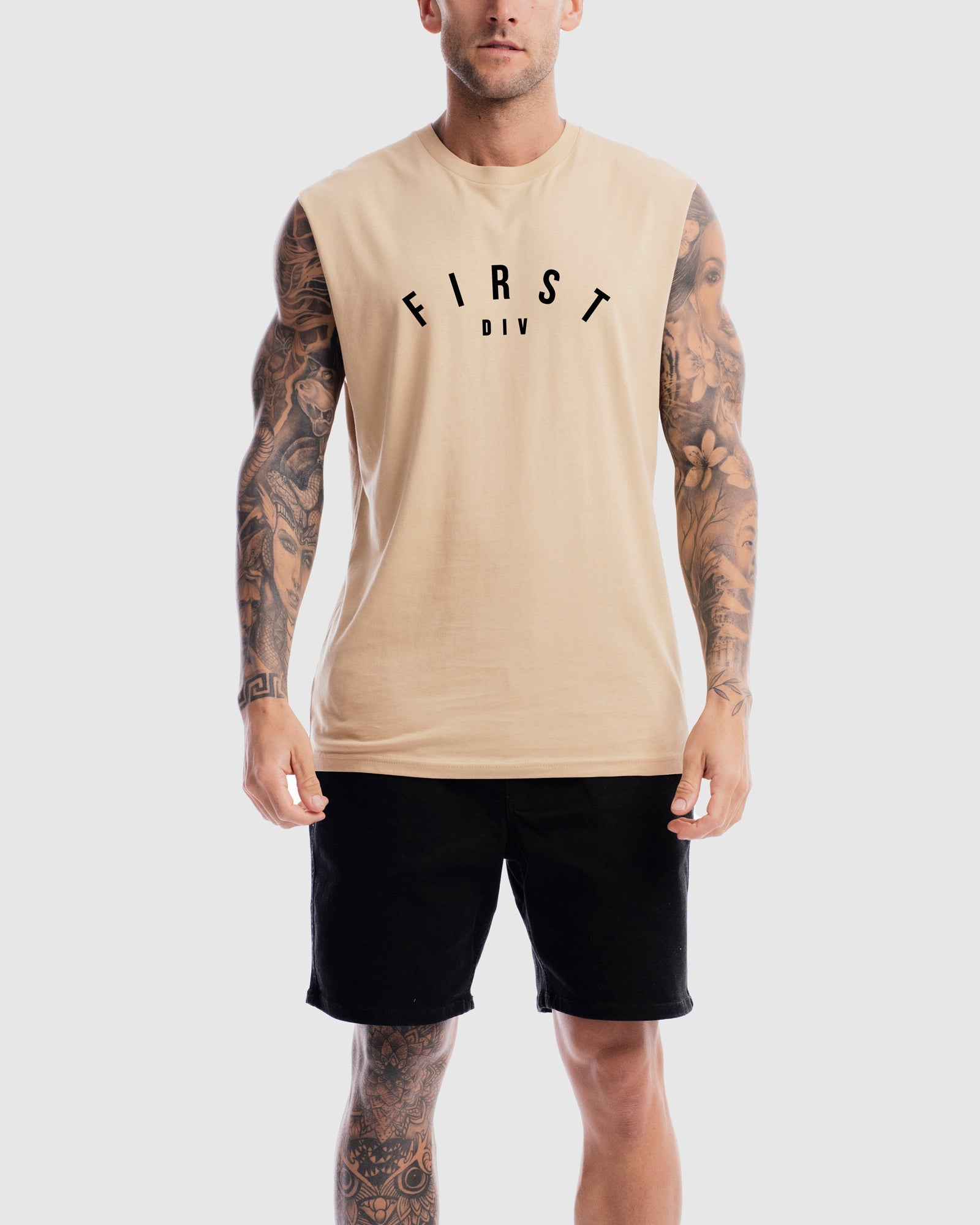 Mens Core Logo Tank - Camel
