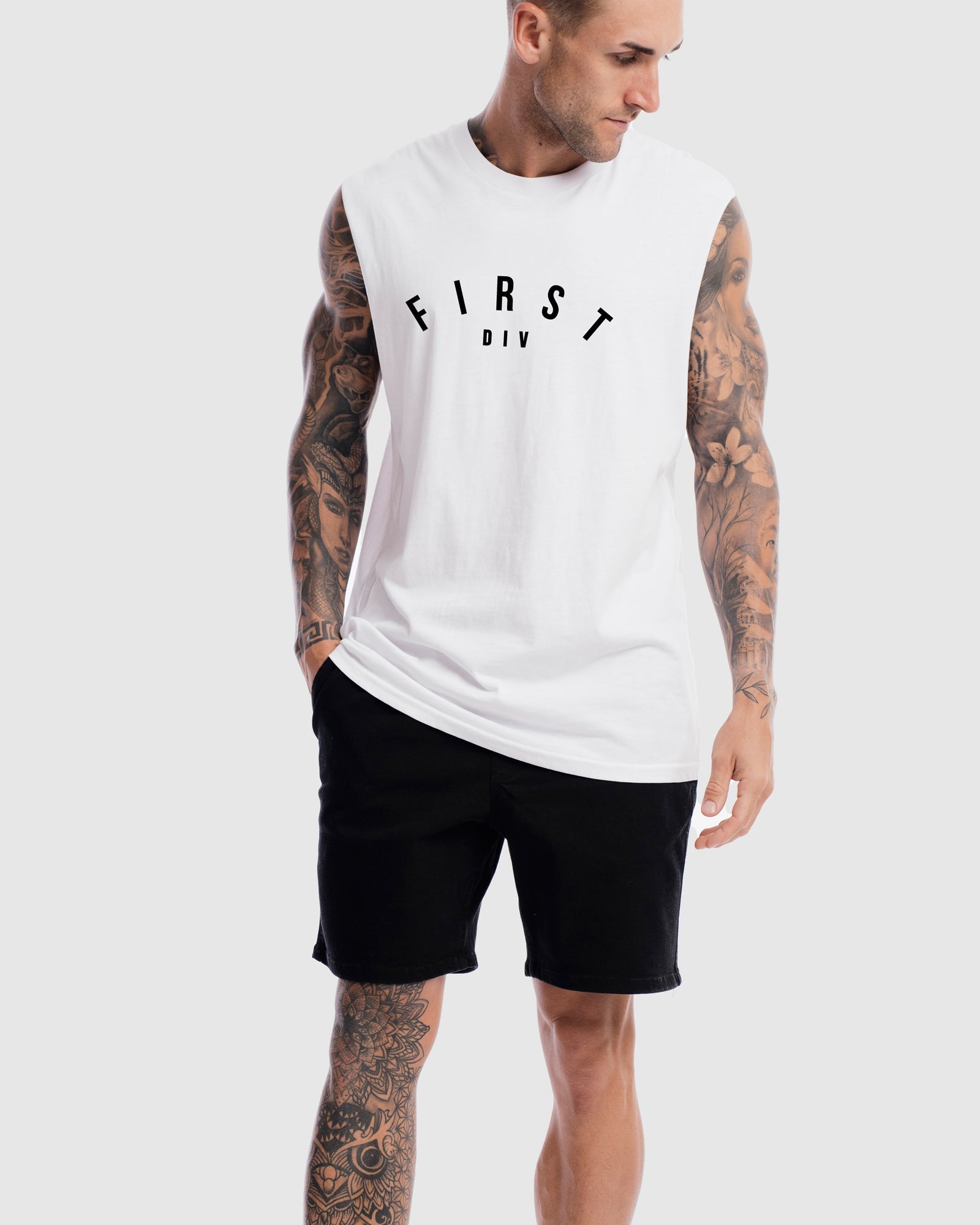 Mens Core Logo Tank - White