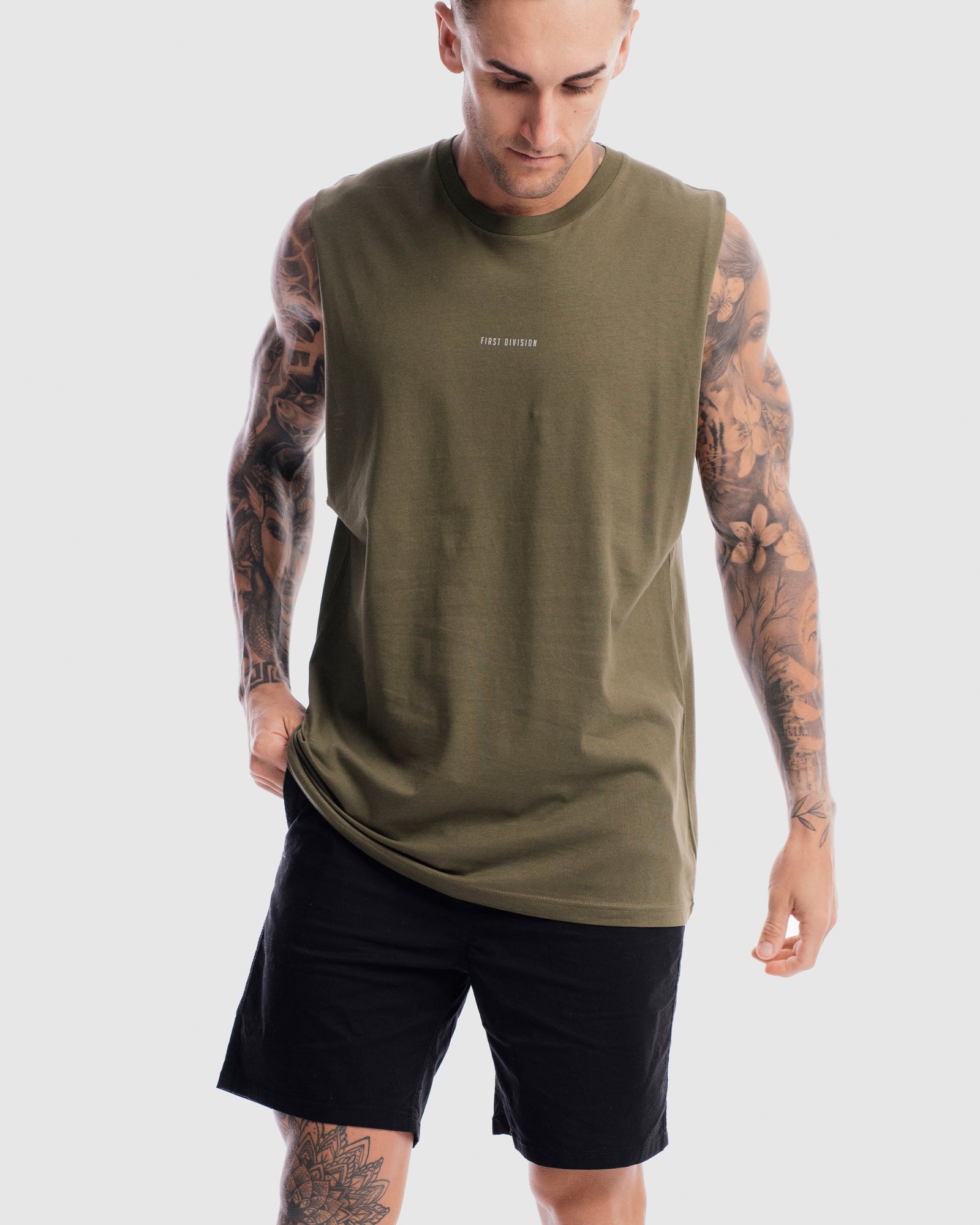 Mens Division Tank - Olive
